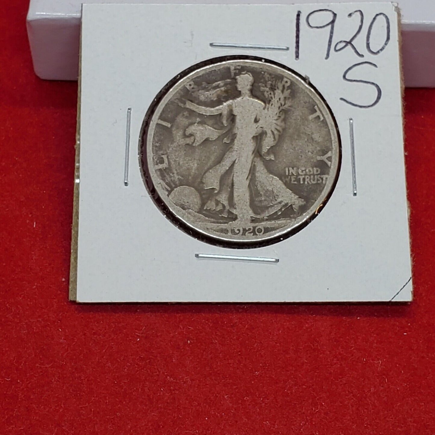 1920 S Walking Liberty Silver Half Dollar Coin VG / Fine Circulated