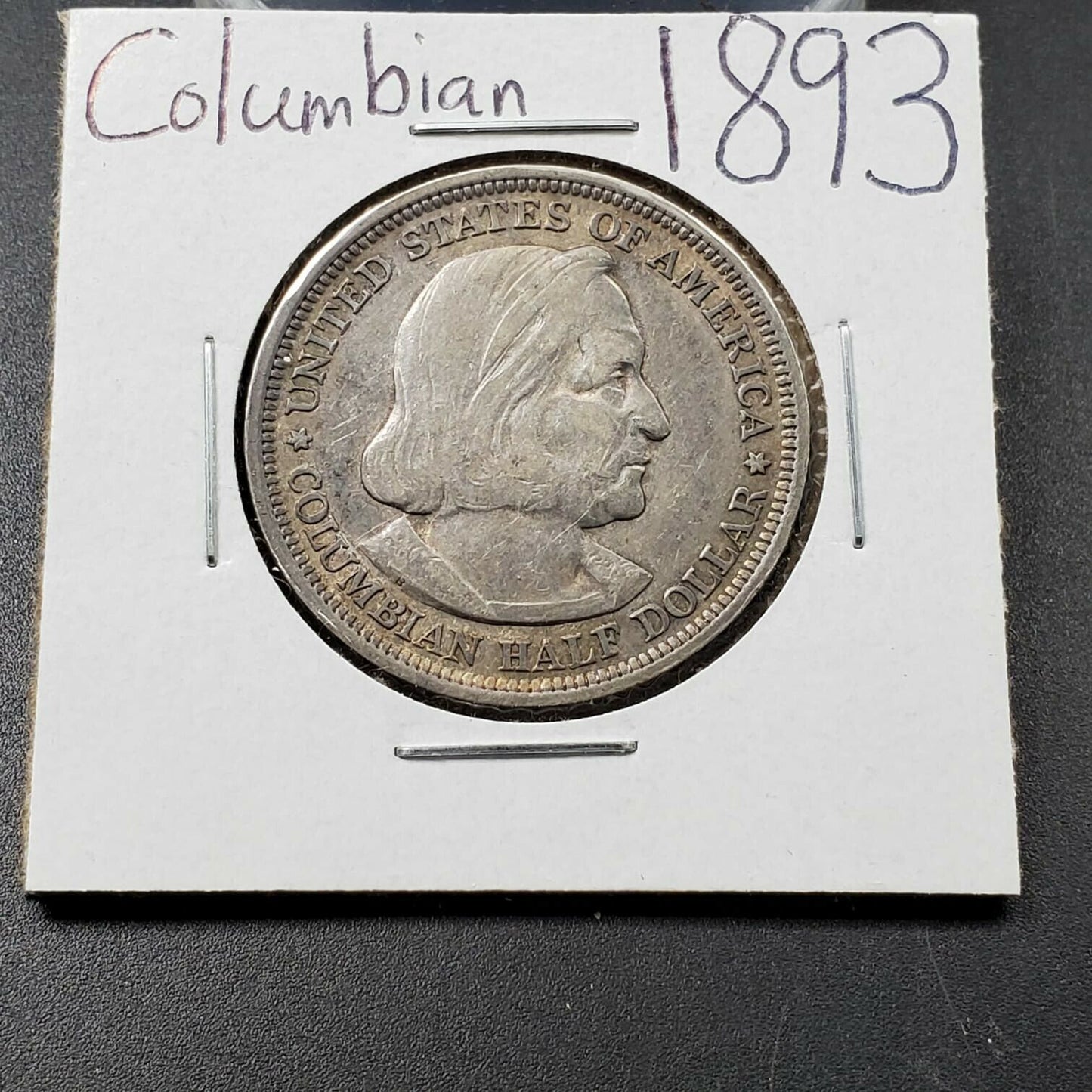 1893 US Christopher Columbian SILVER Half Dollar Commemorative Choice EF / XF