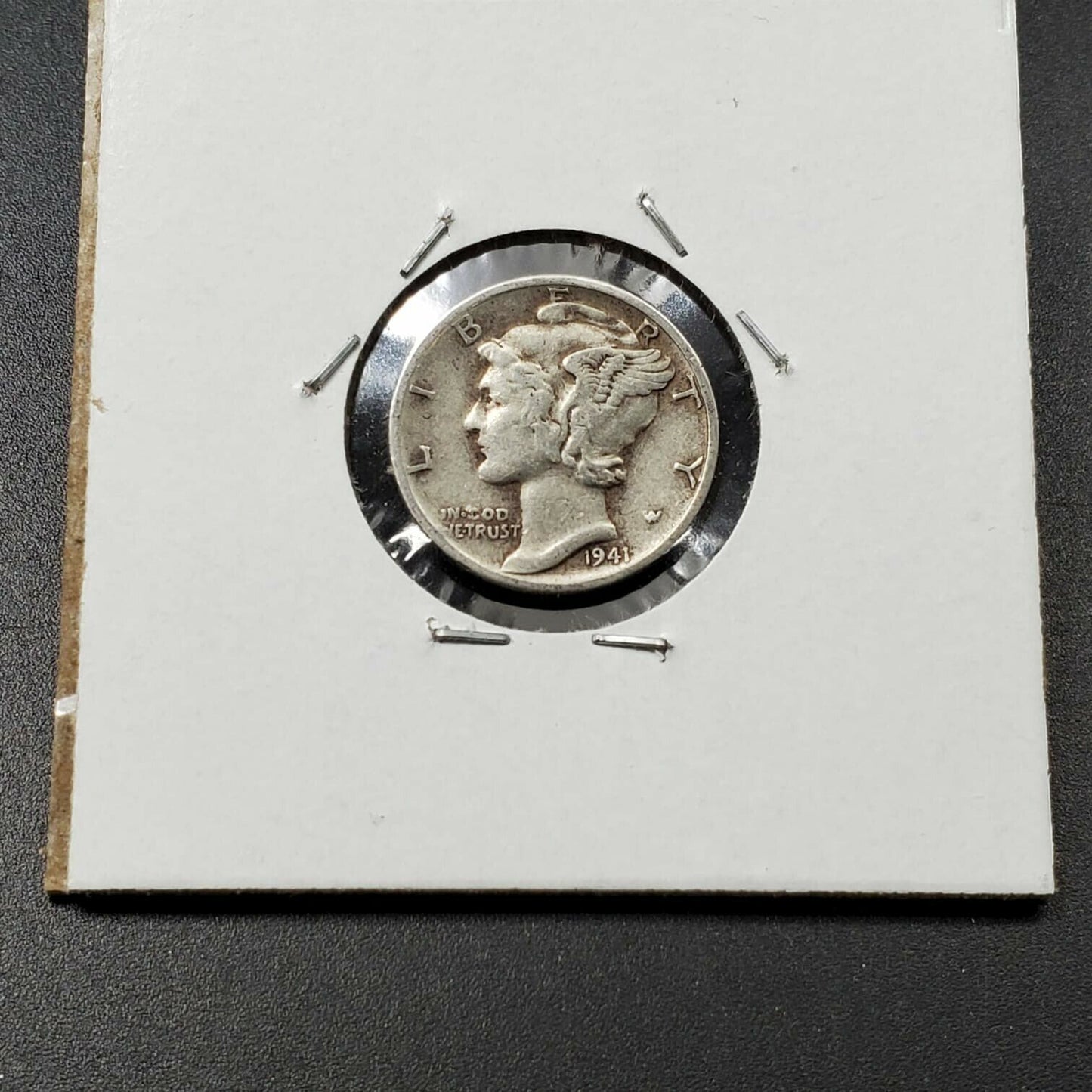 1941 S Mercury Dime Silver Coin Large S Trumpet Tail Variety Circulated 2