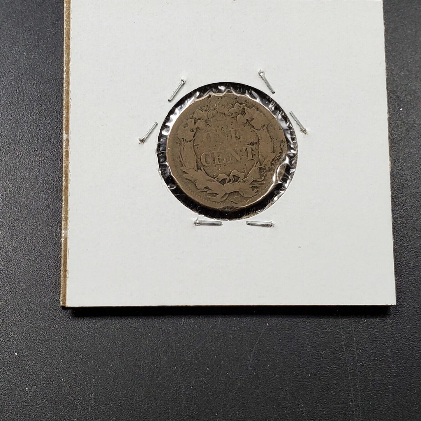 1858 LL Flying Eagle Cent Penny Coin CHOICE AG FS-901 Low Leaves Variety