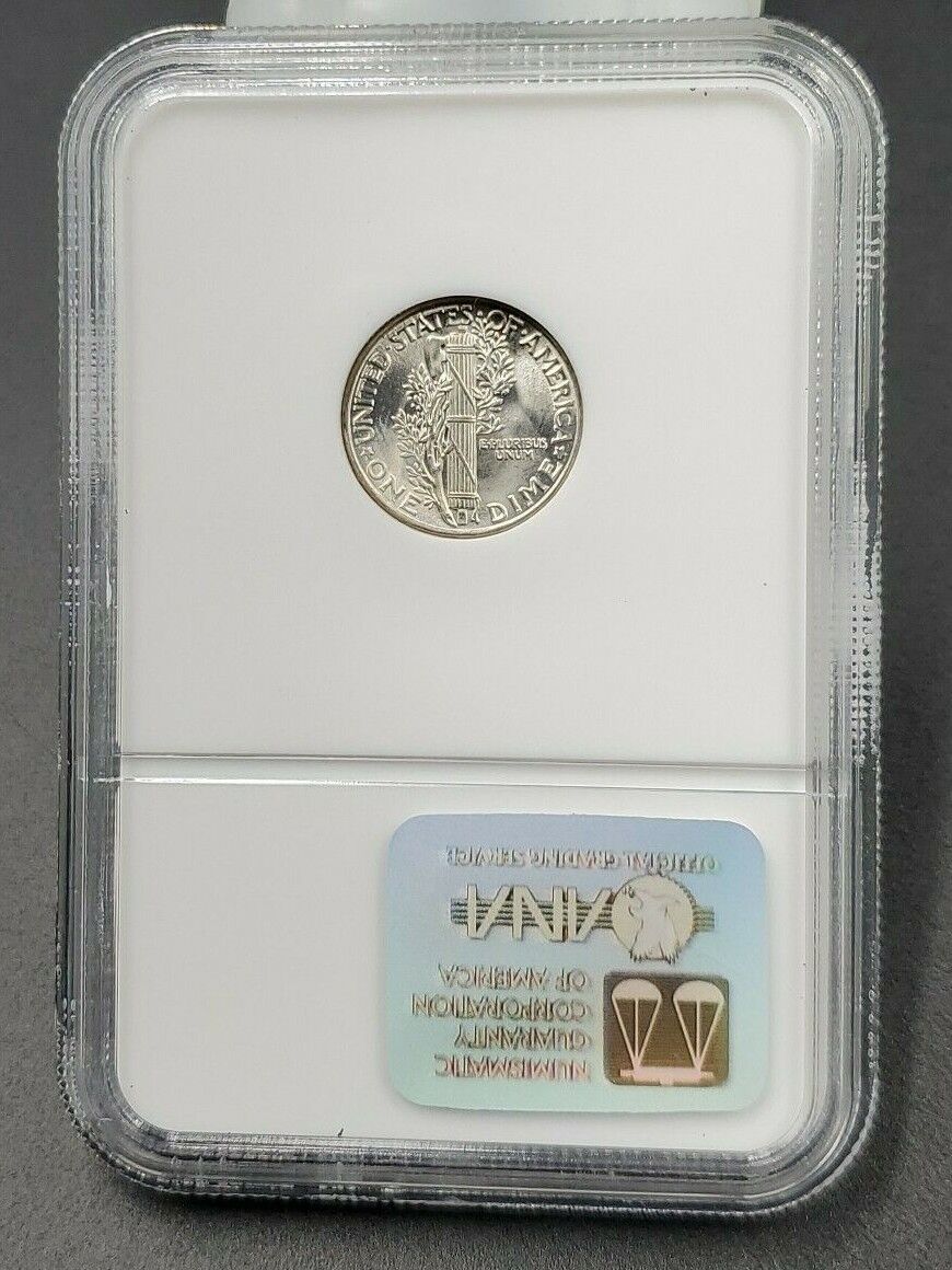 1937 P Mercury Silver Dime Coin NGC MS67 FB FSB Full Split Bands Neat Toning