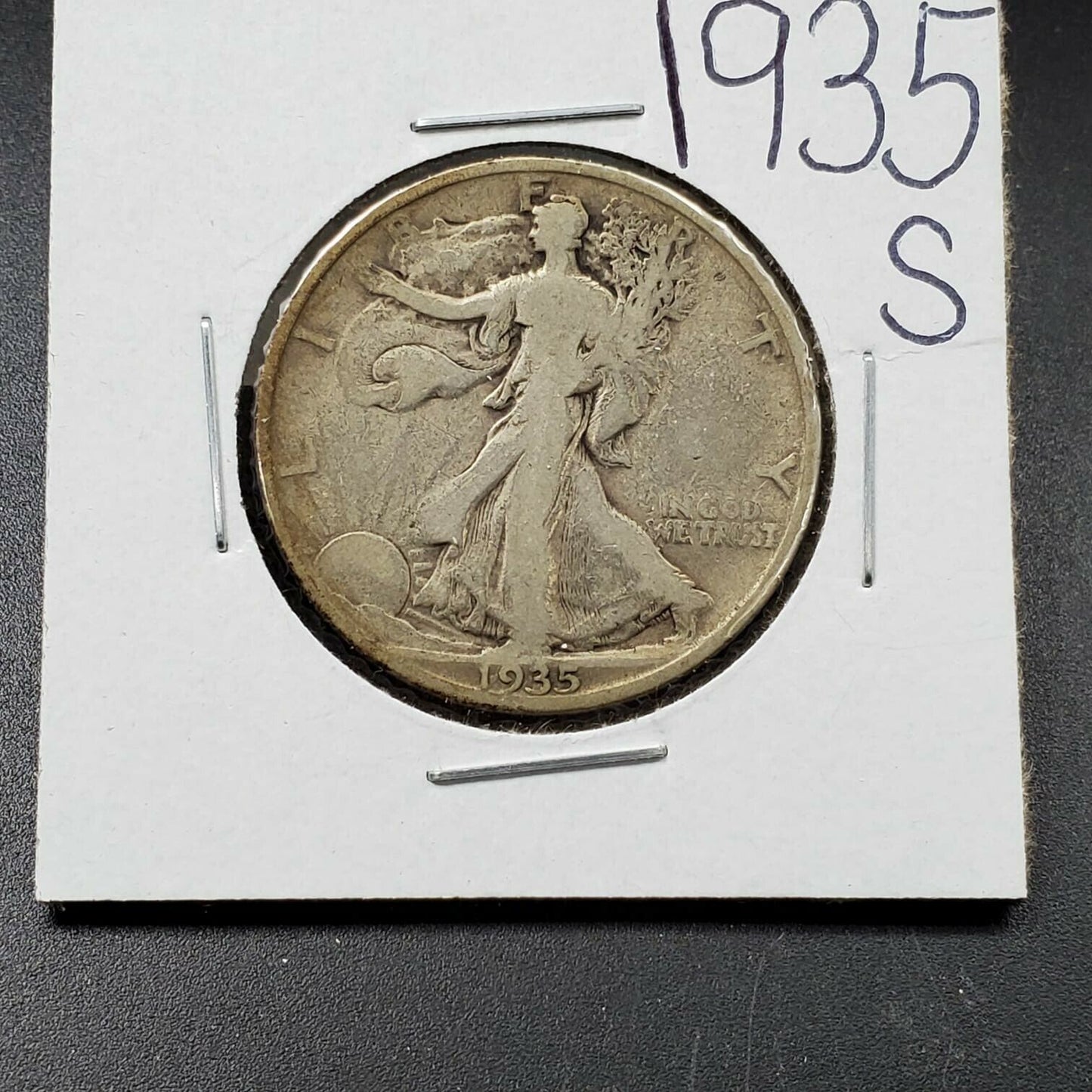 1935 s Walking Liberty Silver Half Dollar Coin Fine / VF Circulated
