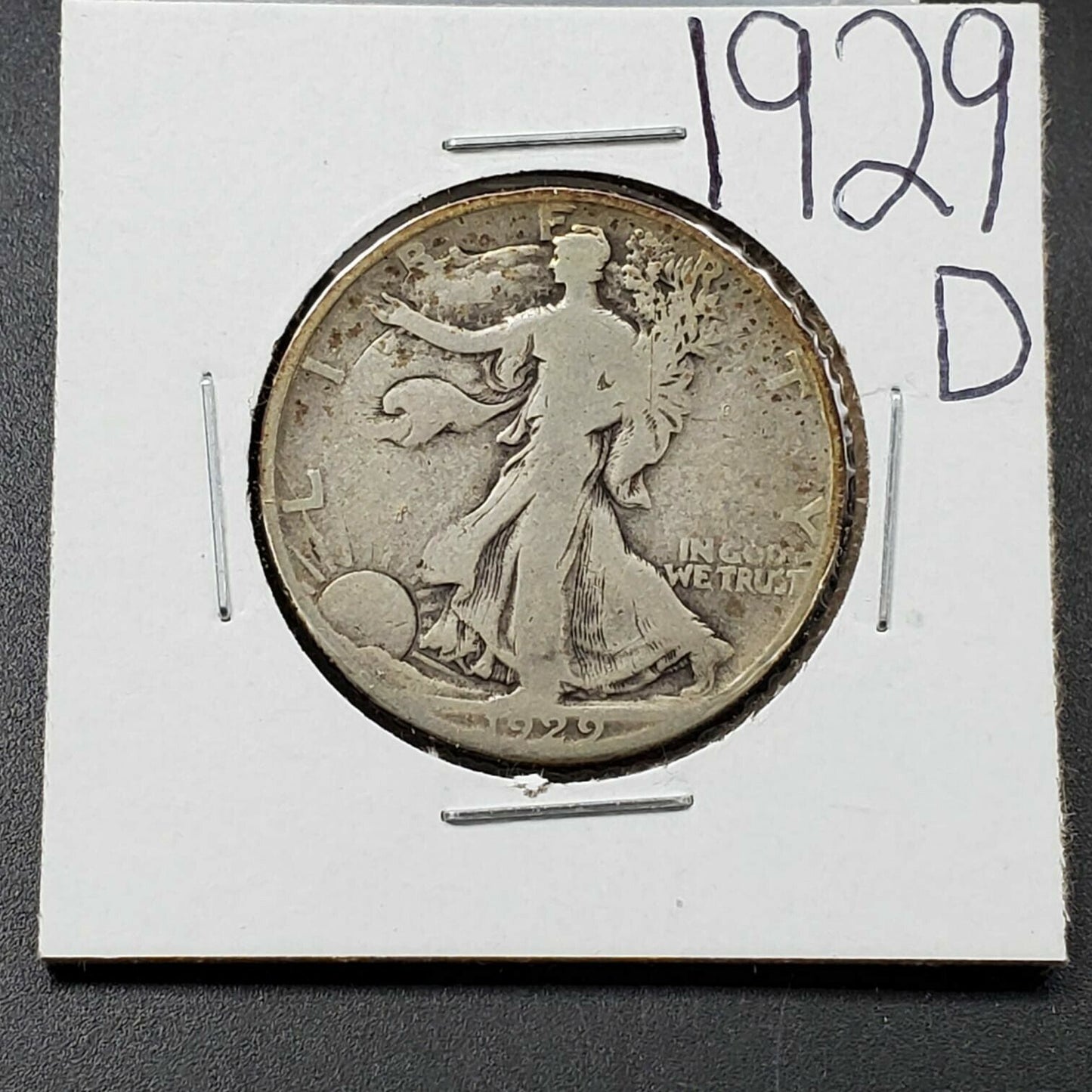 1929 D Walking Liberty Silver Half Dollar Coin Choice Good Circulated