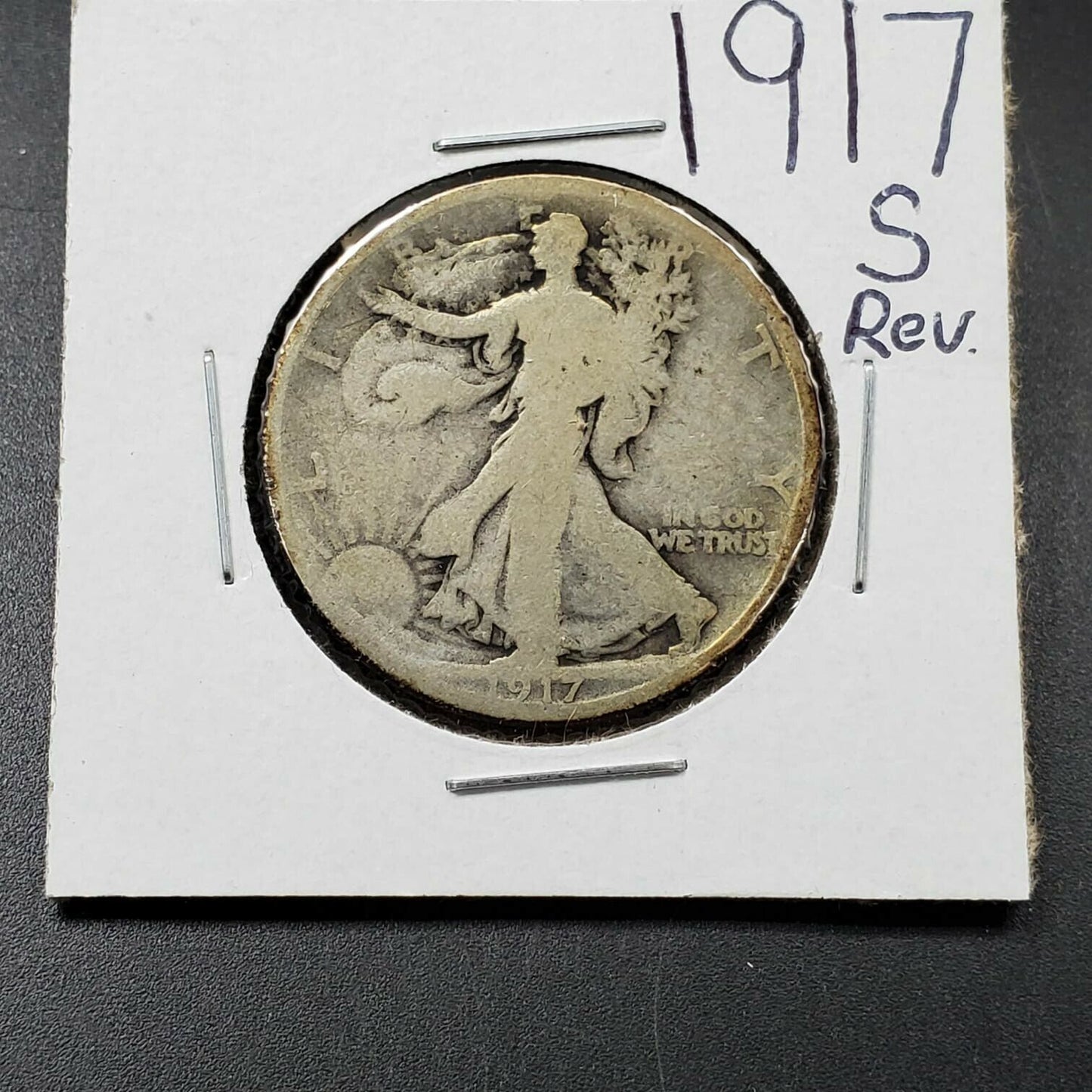 1917 S Walking Liberty Silver Half Dollar Coin CH AG / Good Reverse Mint Mark
