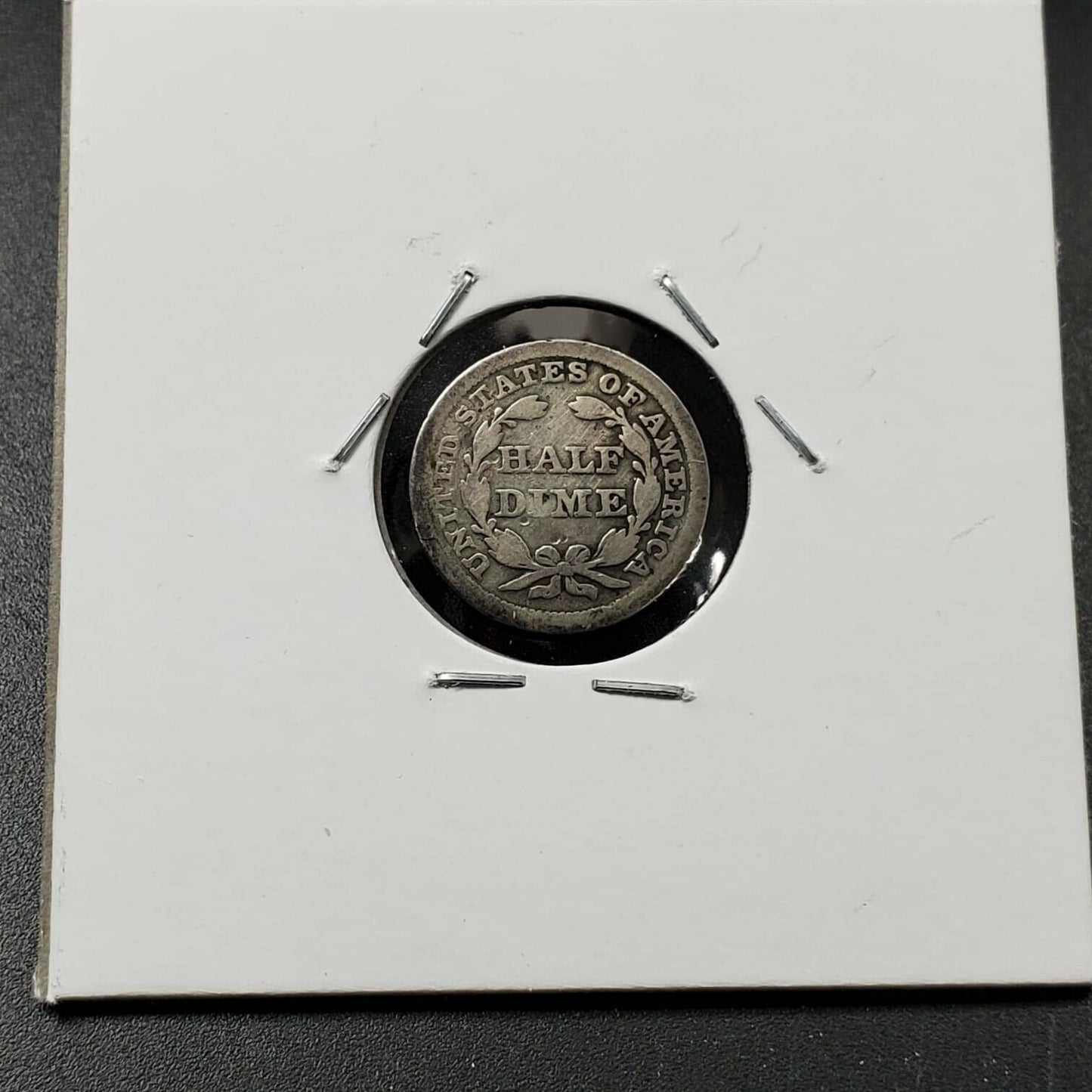 1855 Liberty Seated Half Dime Silver Coin Full Date Circulated W Arrows Variety