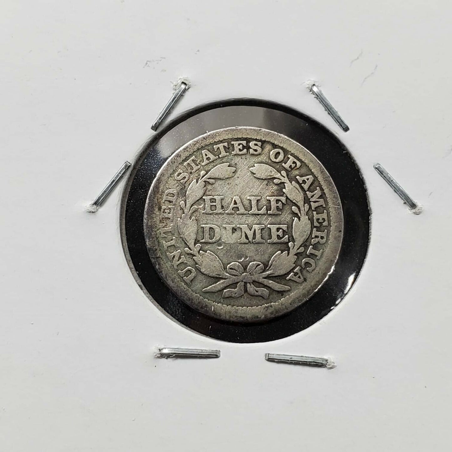 1855 Liberty Seated Half Dime Silver Coin Full Date Circulated W Arrows Variety