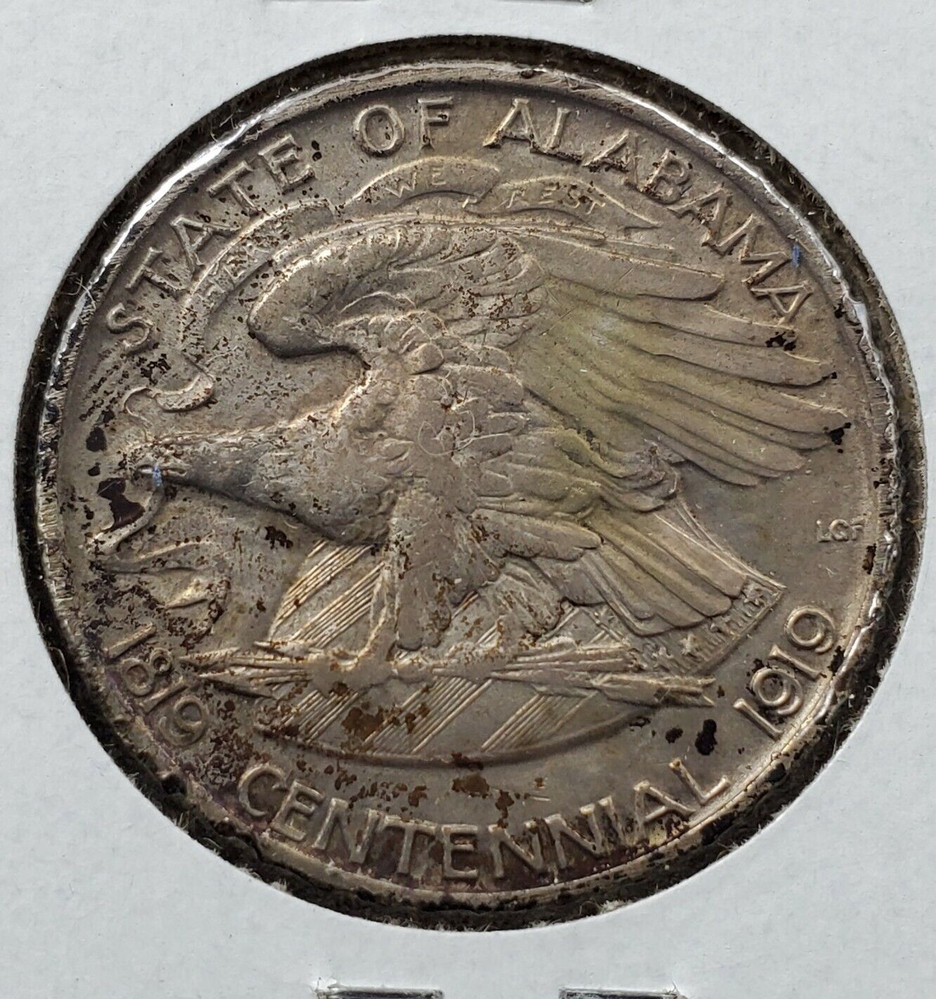 1921 50c ALABAMA SILVER HALF DOLLAR COMMEMORATIVE XF EF Extra Fine Circulated