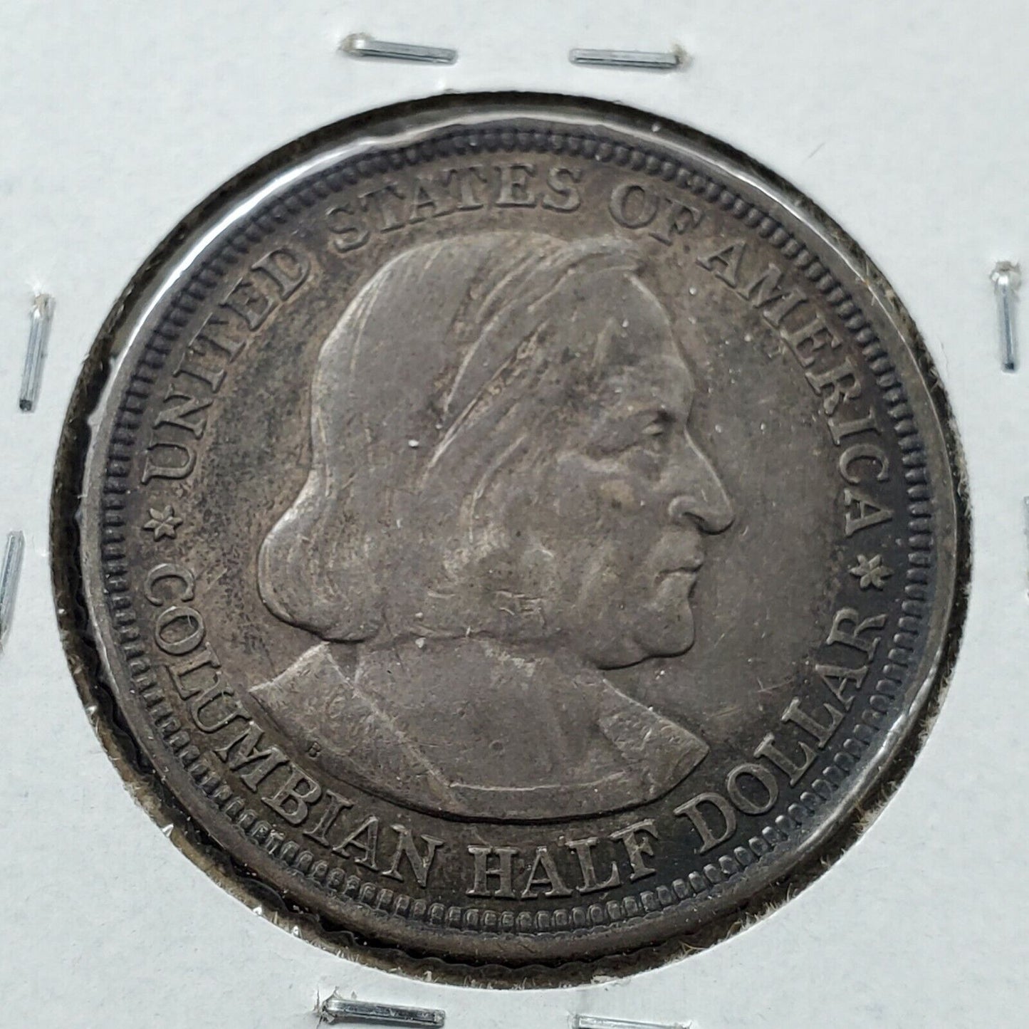 1893 US Christopher Columbian SILVER Half Dollar Commemorative CH VF Very Fine