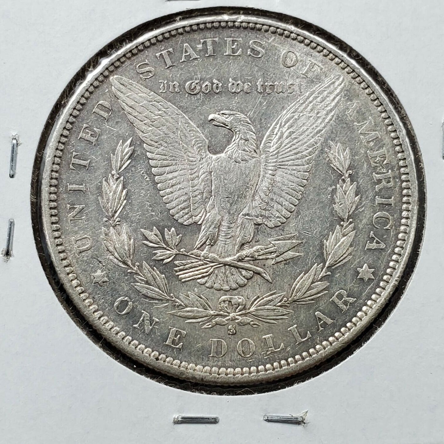 1891 S Morgan Silver Eagle Dollar Coin Average UNC Uncirculated
