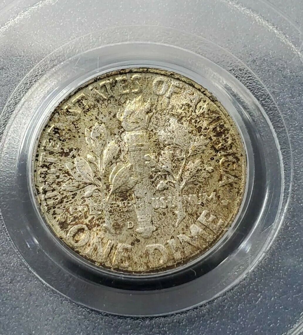 1947 D Roosevelt 10c Silver Dime Coin PCGS MS66 Business Strike Denver Toner