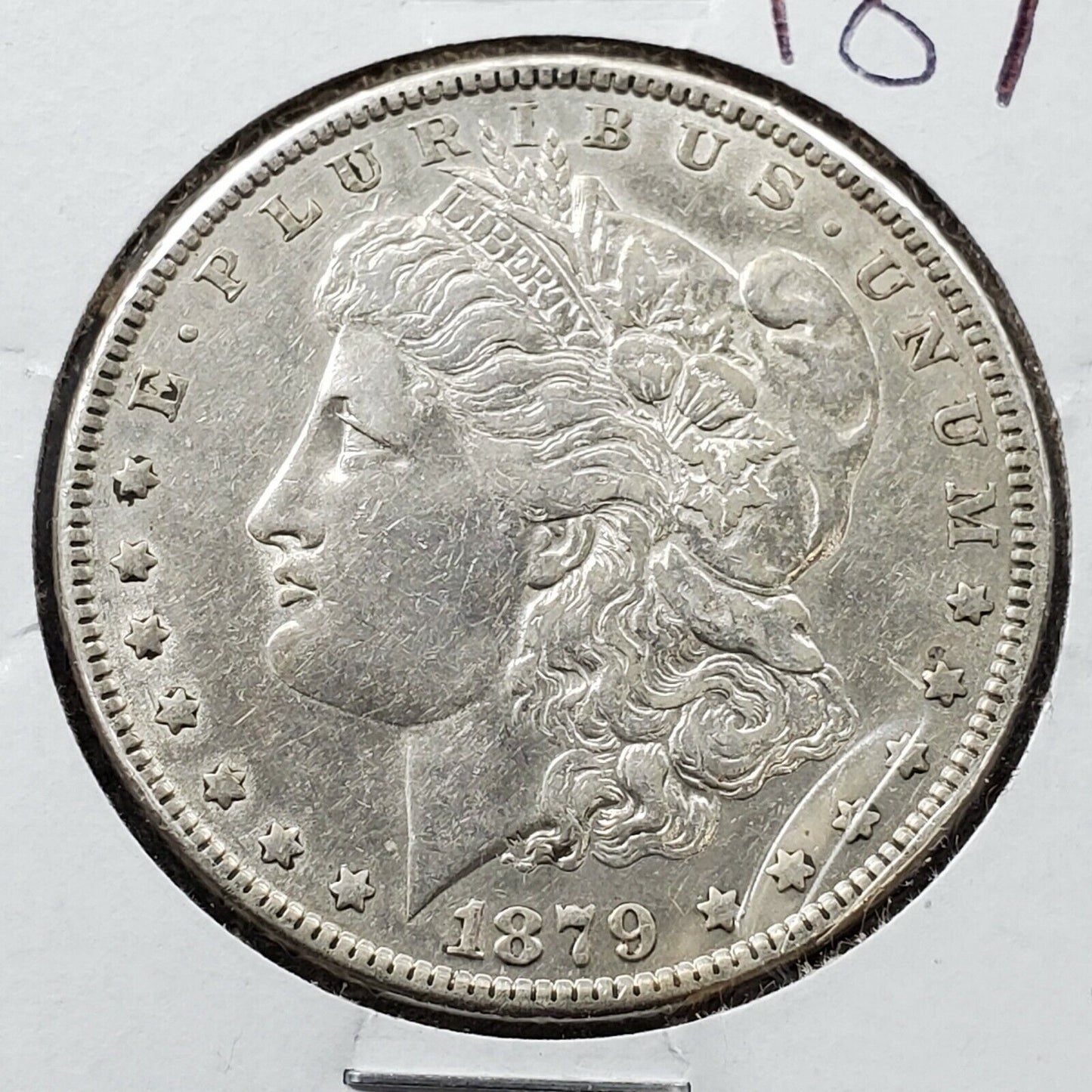 1879 P Morgan Silver Dollar Coin AU About UNC Details Cleaned