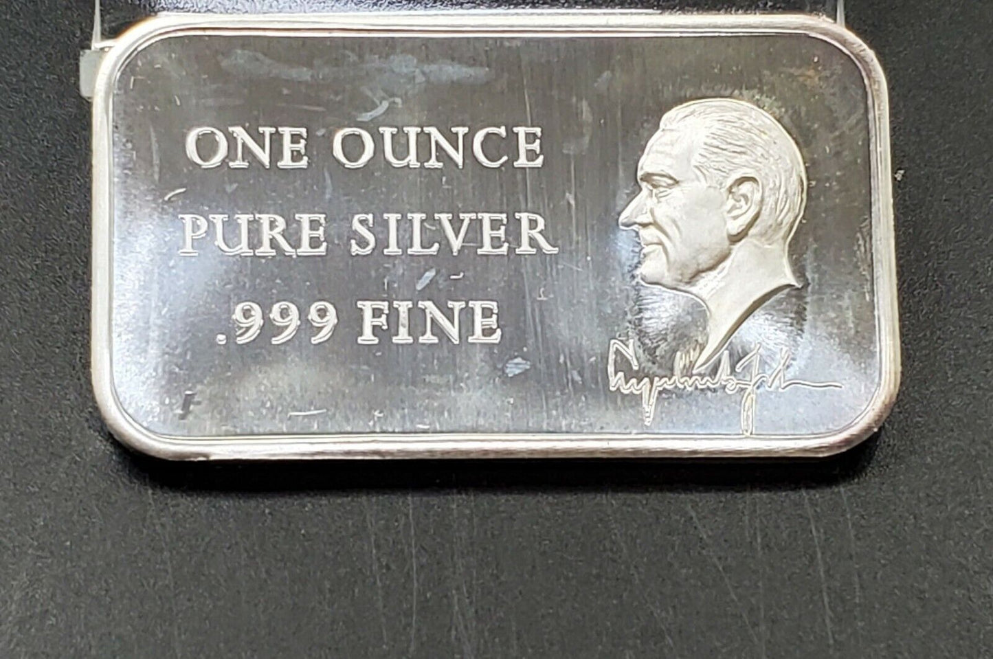 Madison Mint 1 oz Fine Silver Lyndon B Johnson Silver Art Bar MISSING SERIAL #