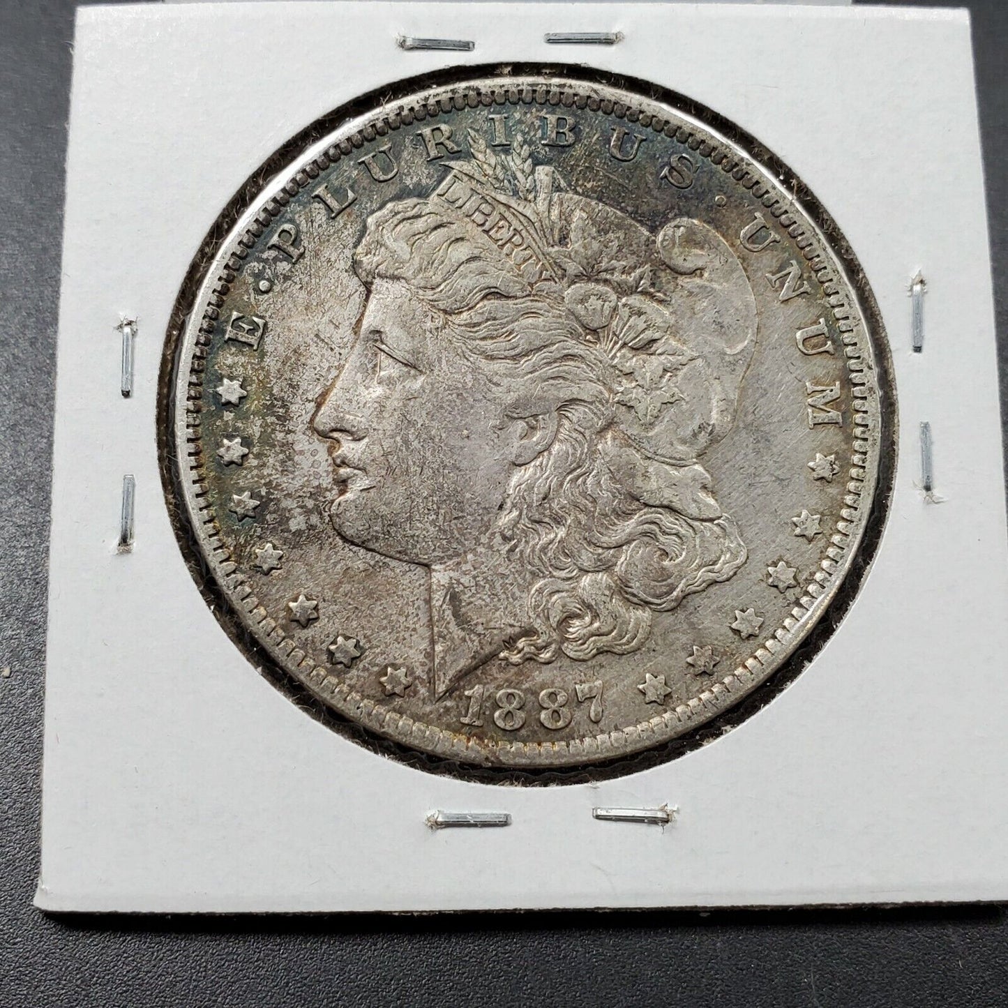 1887 O Morgan Silver Eagle Dollar Coin Choice VF XF EF Extra Fine Neat Toning