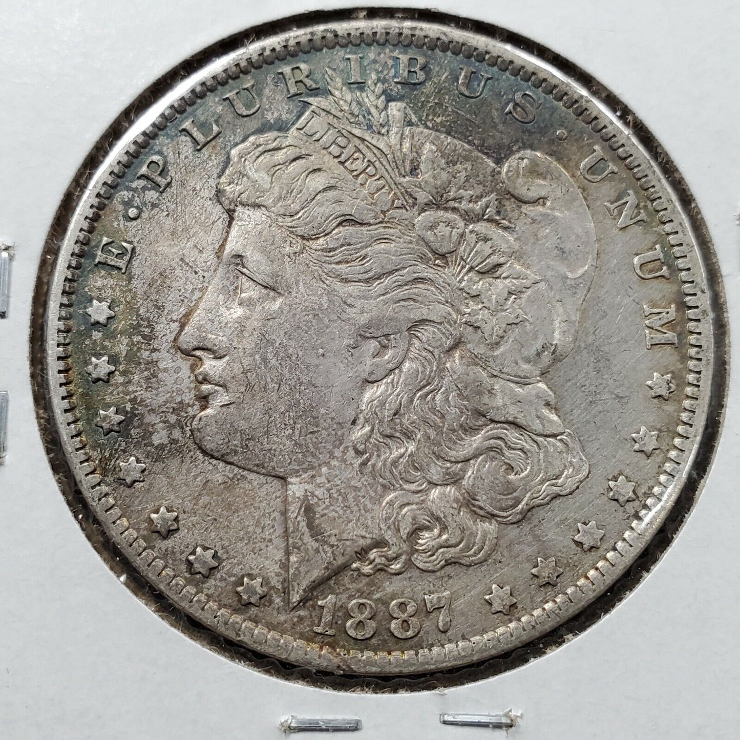 1887 O Morgan Silver Eagle Dollar Coin Choice VF XF EF Extra Fine Neat Toning