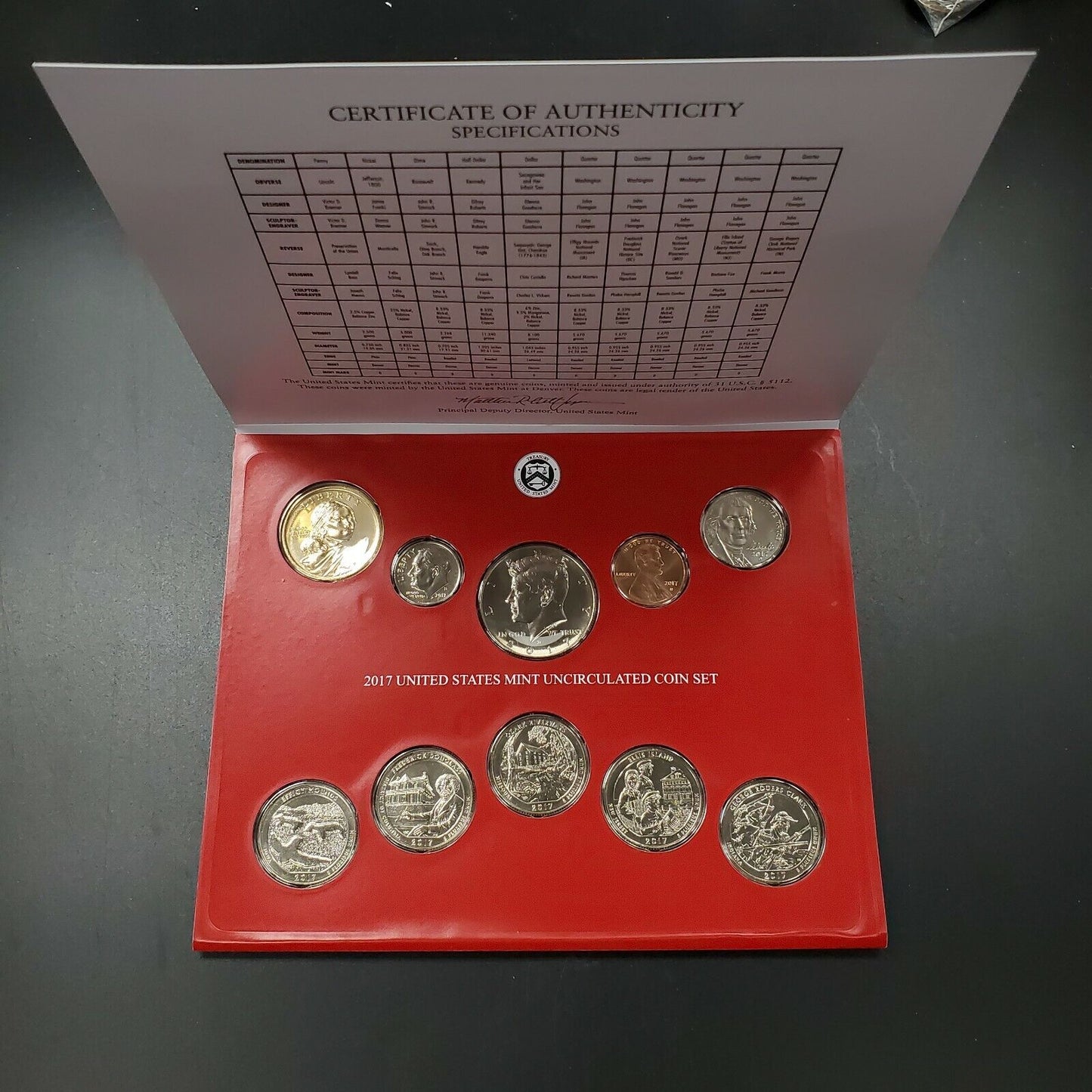 2017 US Mint Uncirculated Set 20 coin GEM BU OGP COA RobinsonsCoinTown