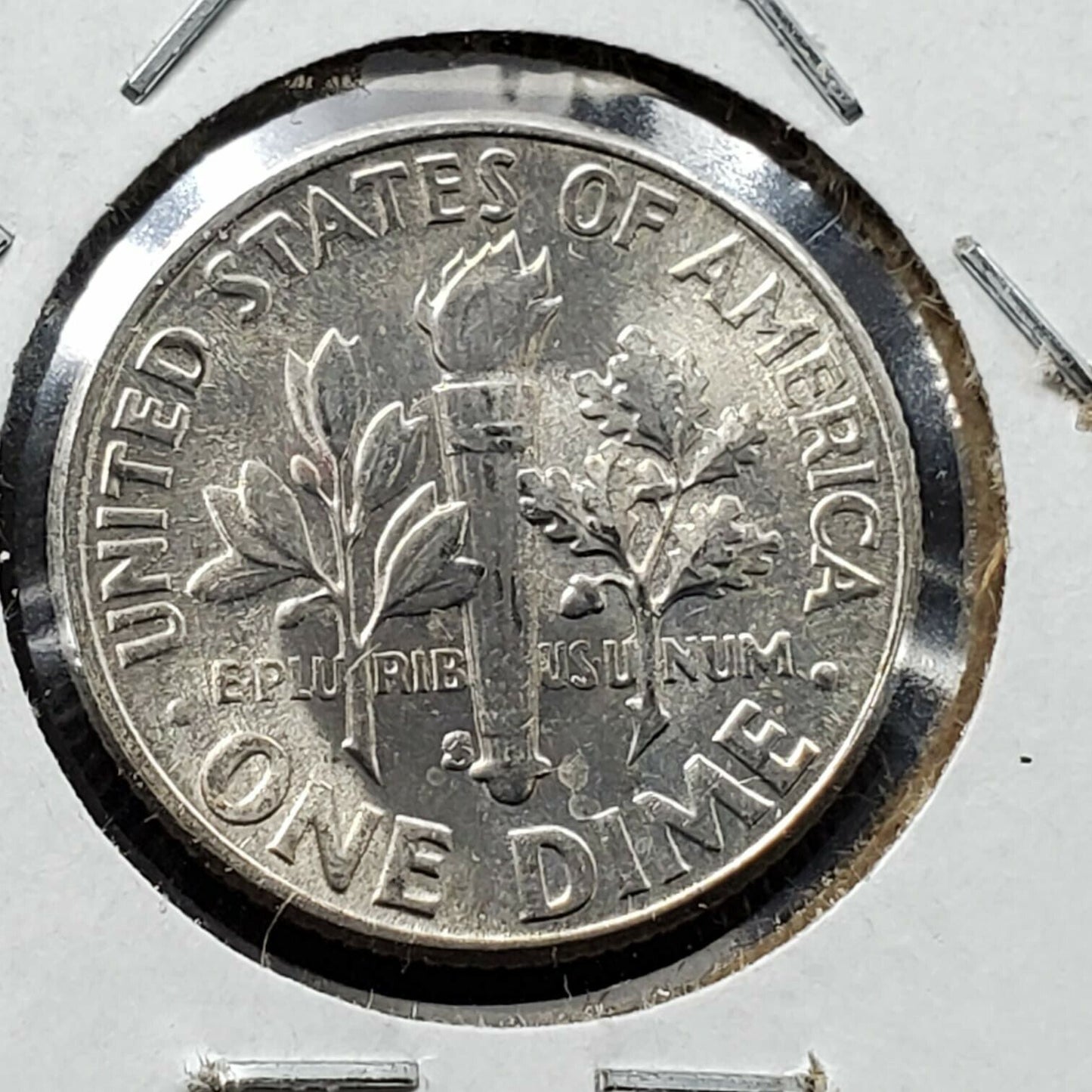 1953 S Roosevelt Silver Dime Coin Die Clash on nose + chips error variety Gem BU