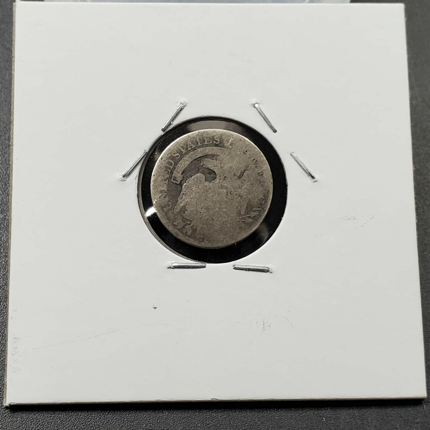 1835 Capped Bust Head Half Dime Coin Fair / Poor Condition very circulated