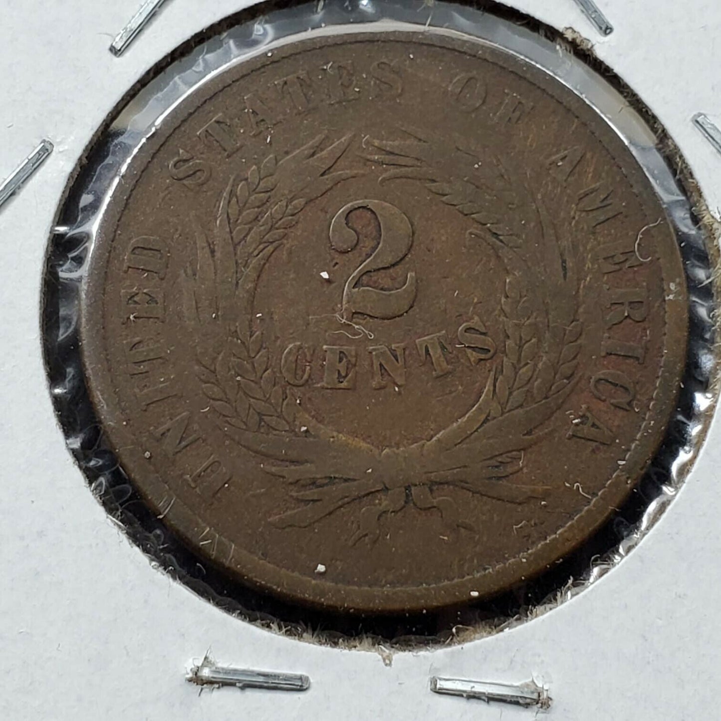 1864 LM 2C Two Cent Copper Coin Piece Circulated Condition Choice AG