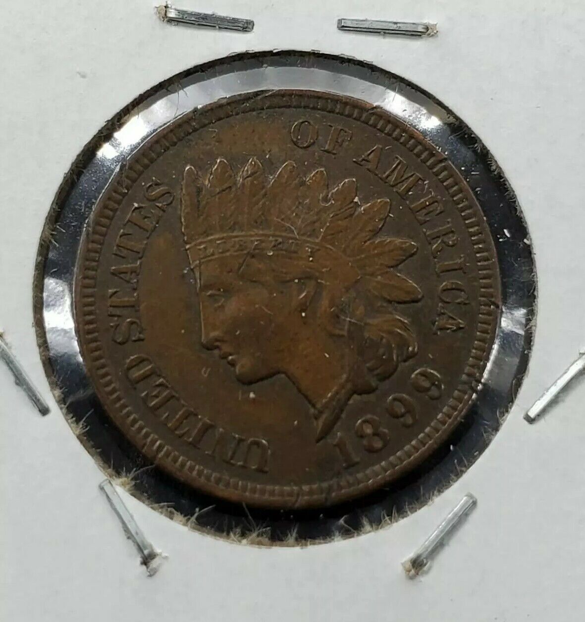 1899 INDIAN HEAD CENT PENNY ENGRAVED LOVE TOKEN REV HAZEL WOOSTER XF DETAIL OBV