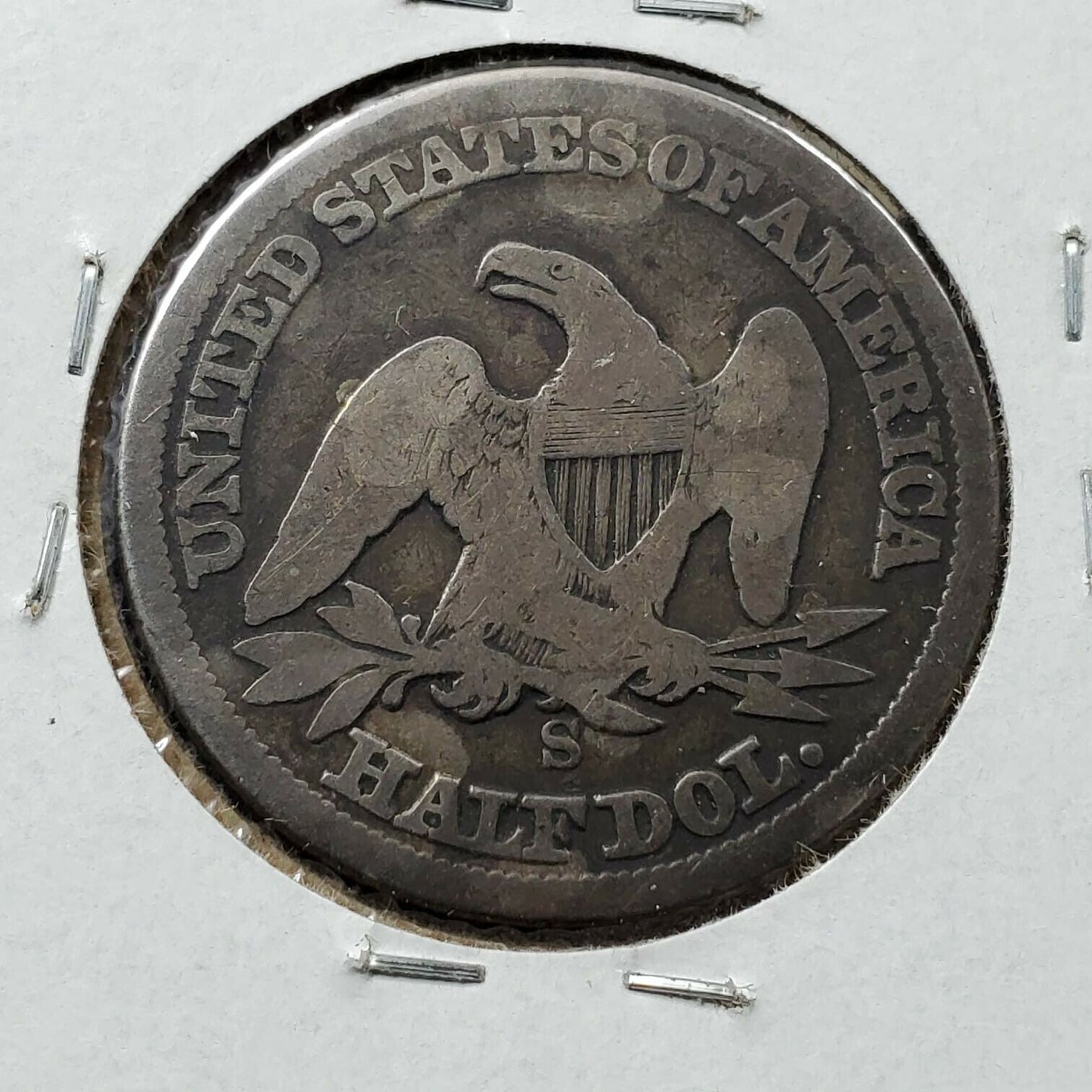 1862 S Seated Liberty Silver Half Dollar AG About Good Civil War Era Coin