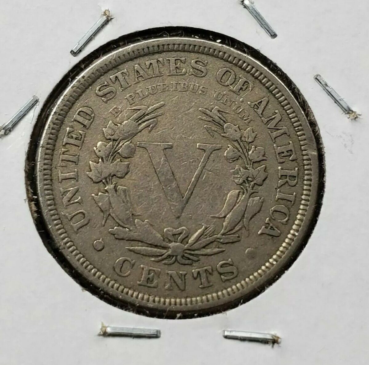 1883 With Cents Liberty V Nickel Variety Coin Average VF Very Fine Circulated