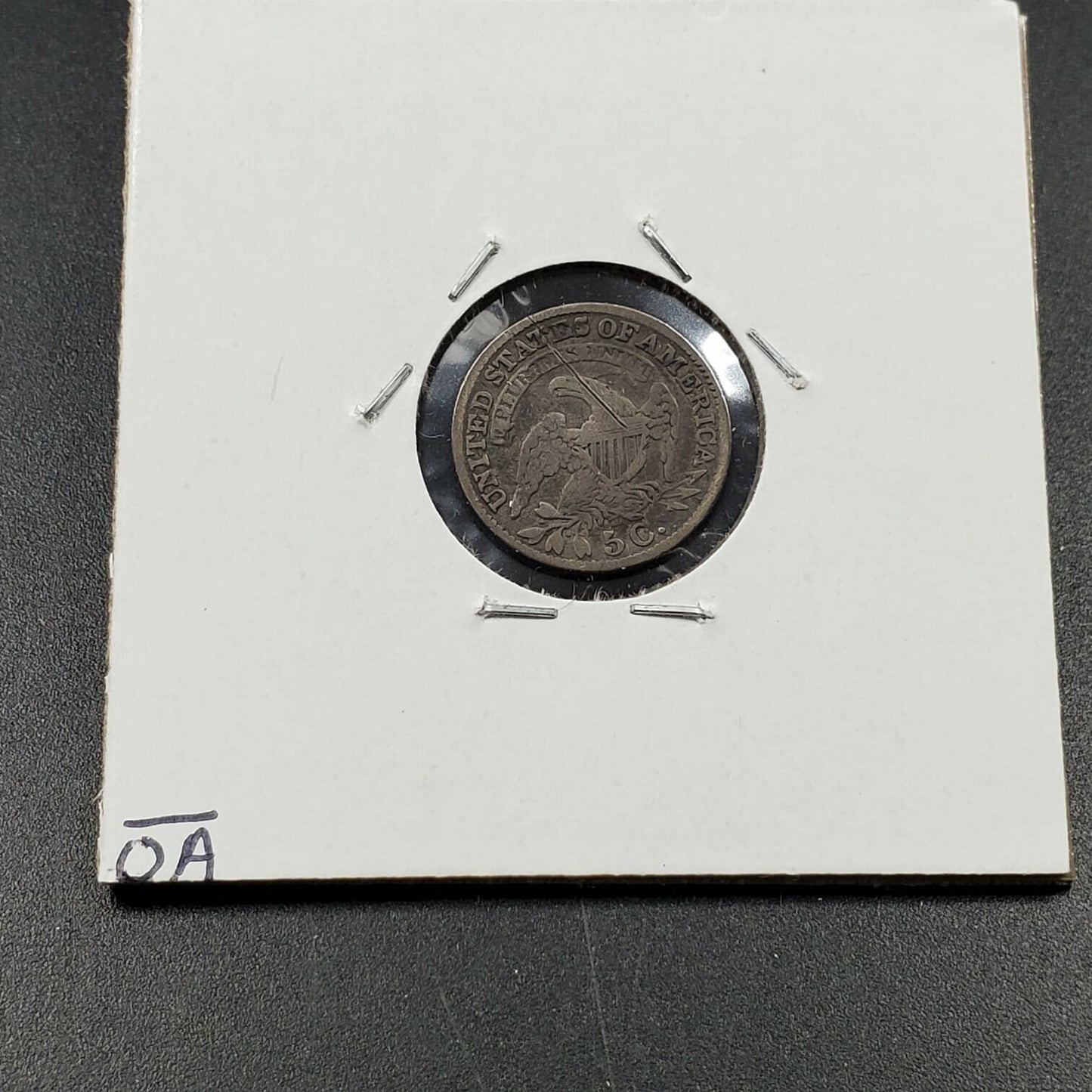 1831 Capped Bust Head Half Dime Coin VF Very Fine REV scratch