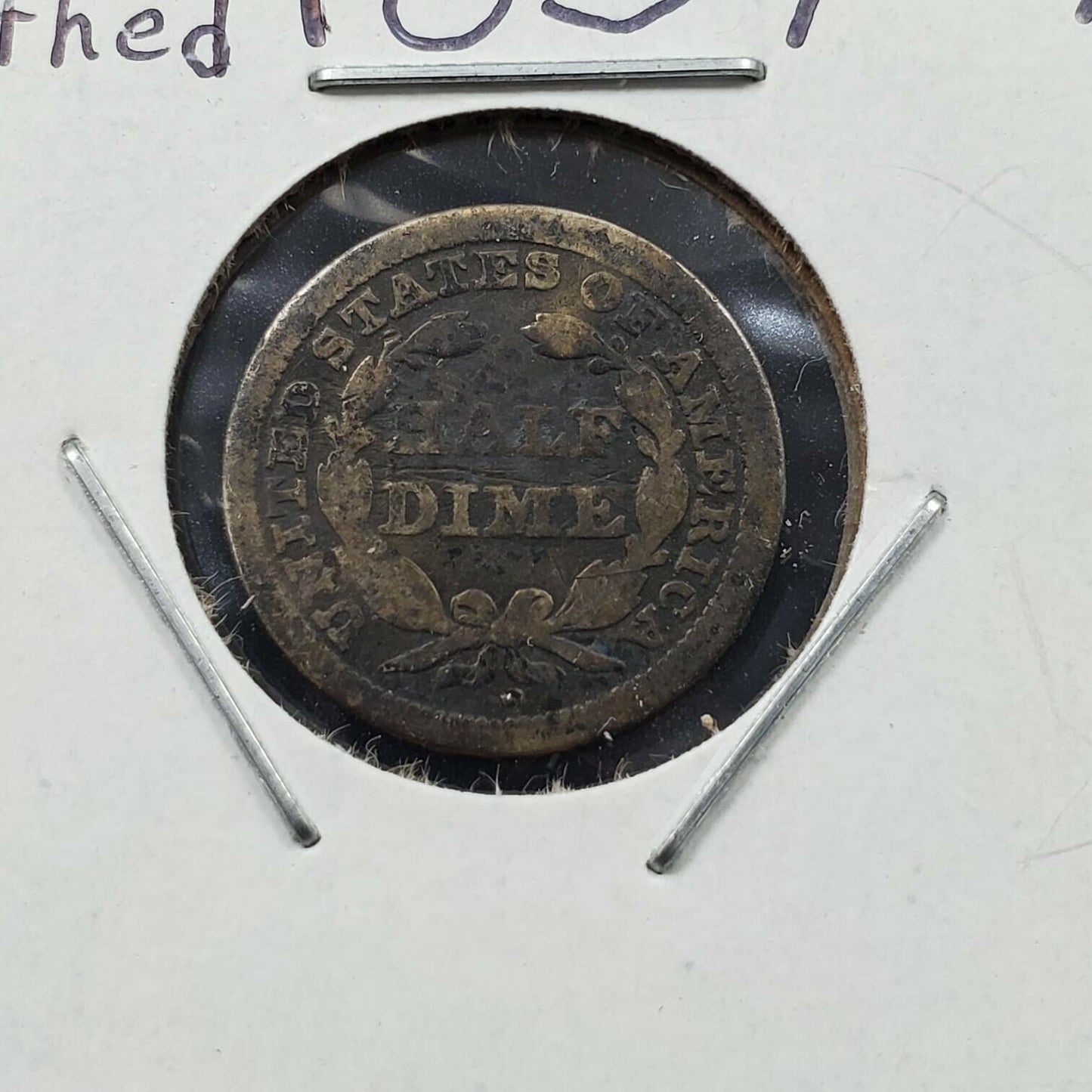 1837-73 Seated Liberty Half Dime Smoothed in preparation for Love Token Engrave