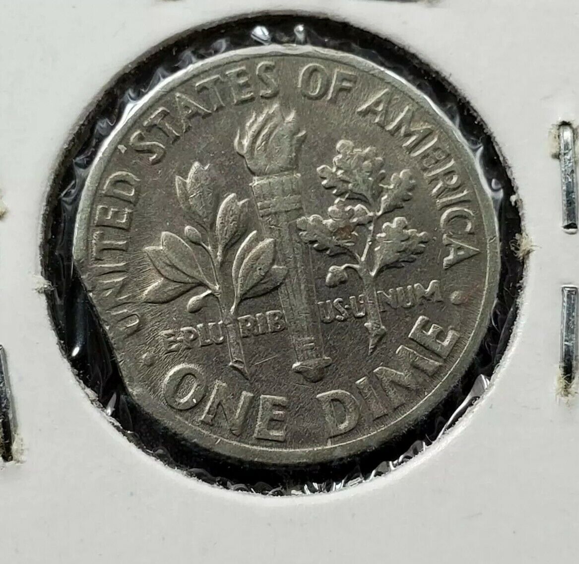 1972 Philadelphia Roosevelt clad Dime Clipped Planchet Error AU Circulated