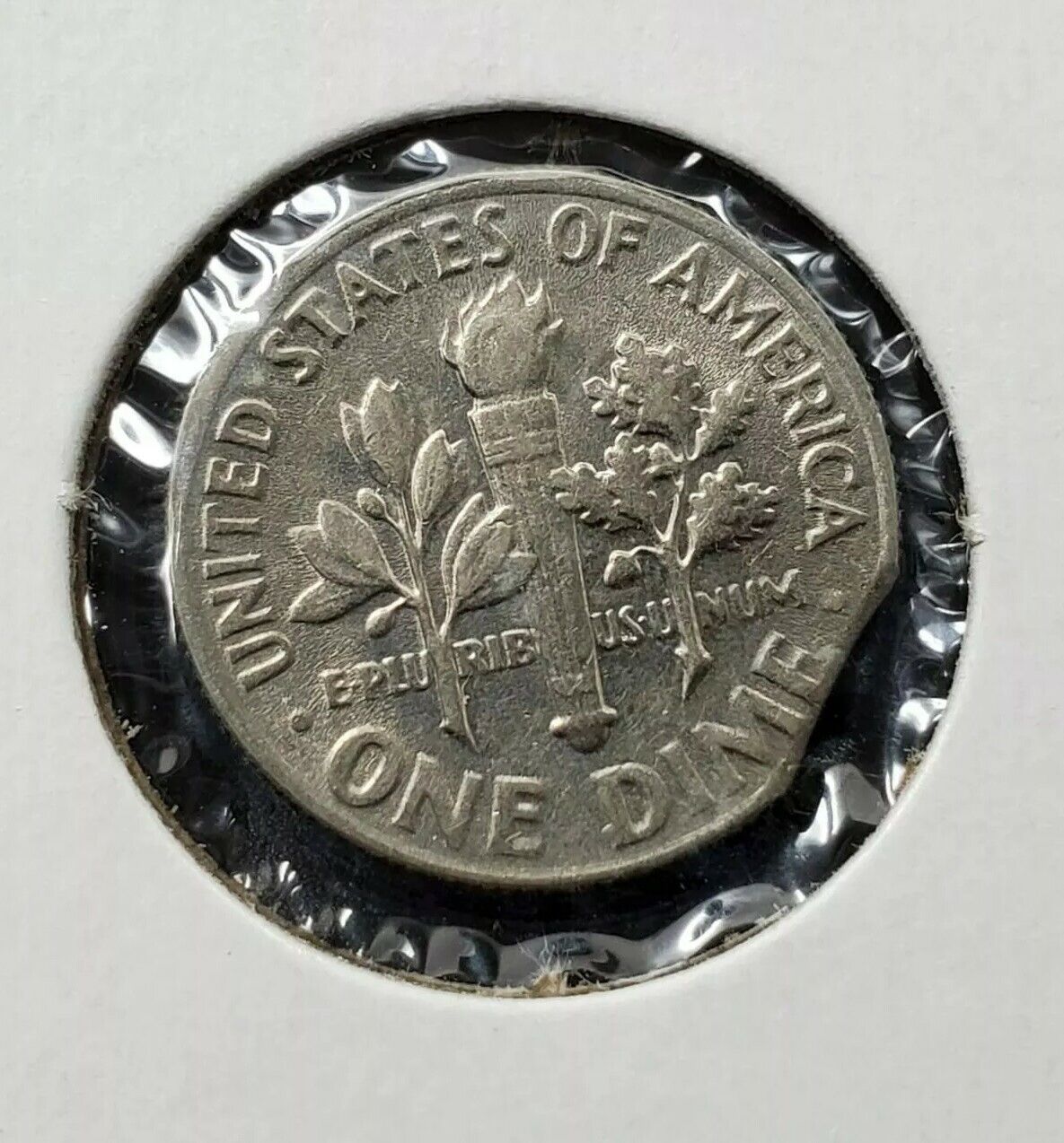 1970 D Denver Roosevelt clad Dime Clipped Planchet Error AU / UNC