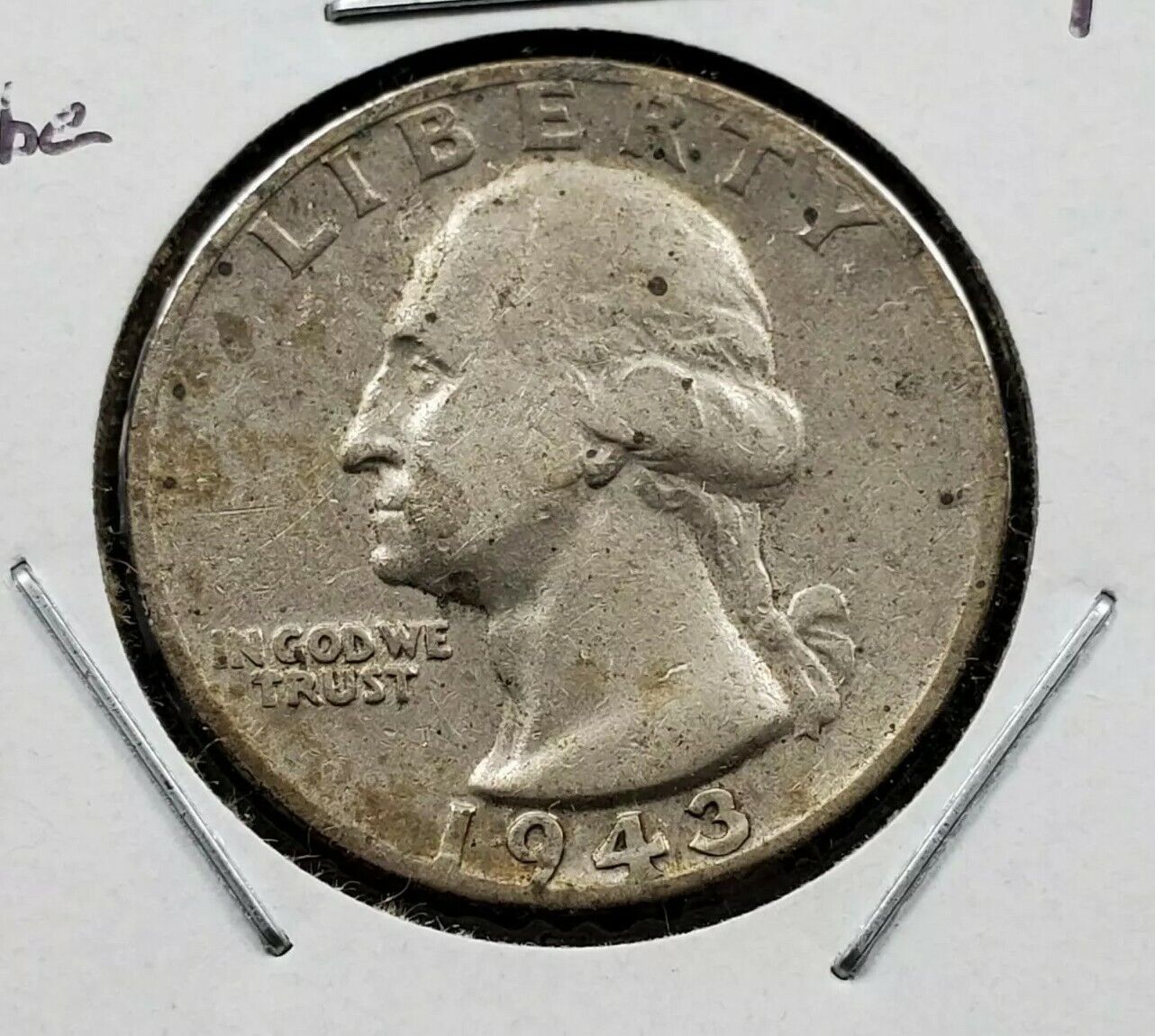 1943 S Washington Silver Quarter Coin AVG VF FS-101 DDO Double Die OBV Circulate