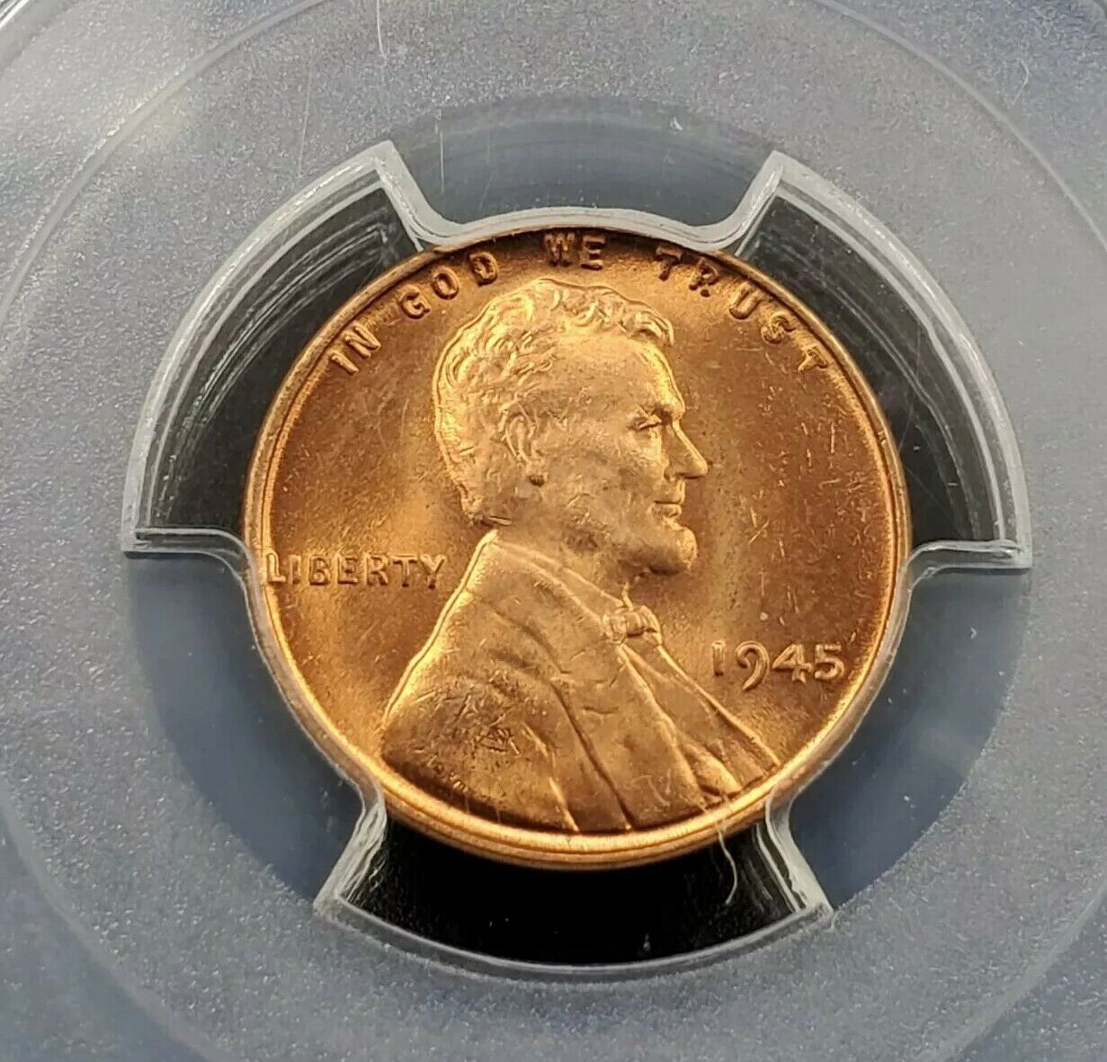 1945 P Lincoln Wheat Cent Penny Coin PCGS MS66 RD RED Combo Ship Discounts