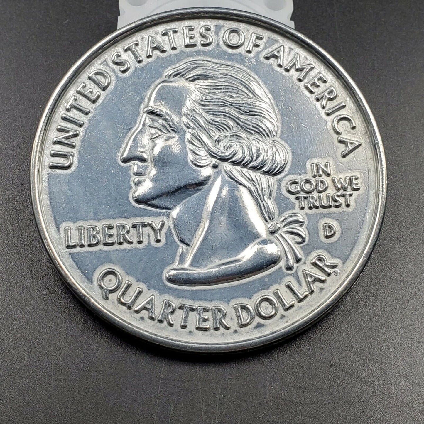 Large 3 Inch Novelty Pewter Coin/Coaster/Paperweight 2000 NEW YORK STATE QUARTER