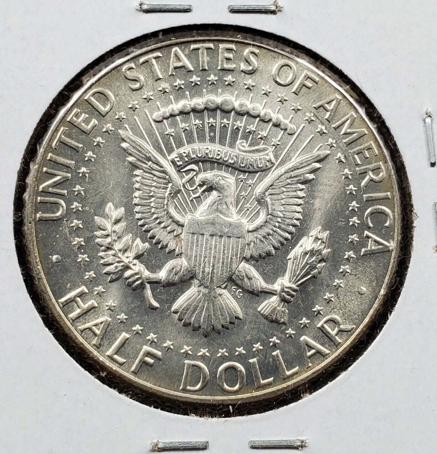 1965 P Kennedy 40% Silver Half Dollar Coin CH BU UNC NEAT END OF ROLL TONING