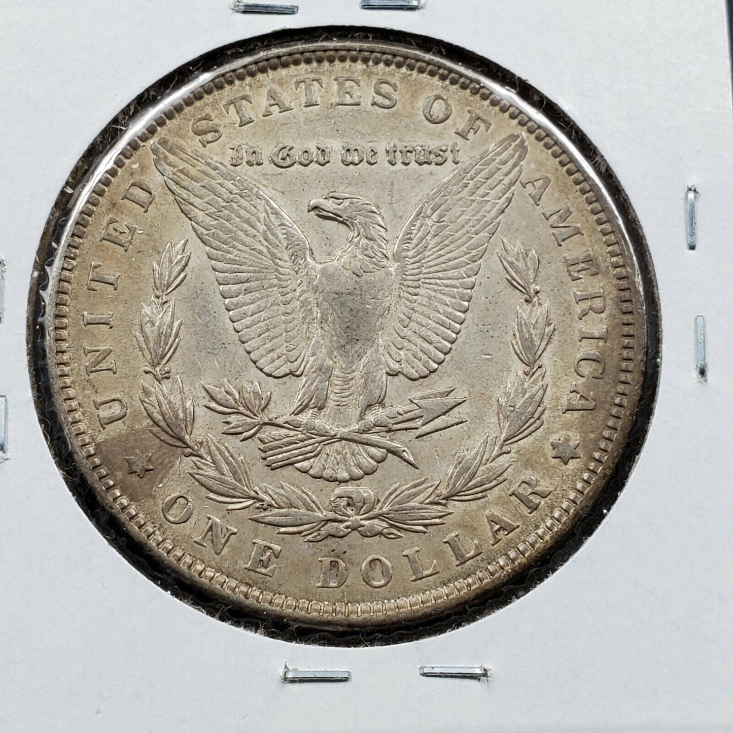 1890 P Morgan 90% Silver Eagle Dollar Coin Average AU About UNC Toned