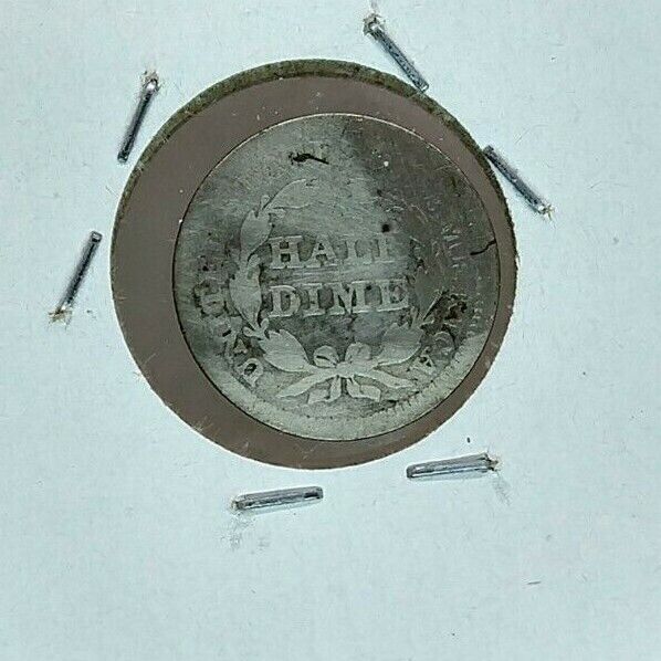 1853 Liberty Seated Half Dime Silver Coin Circulated With Arrows Variety