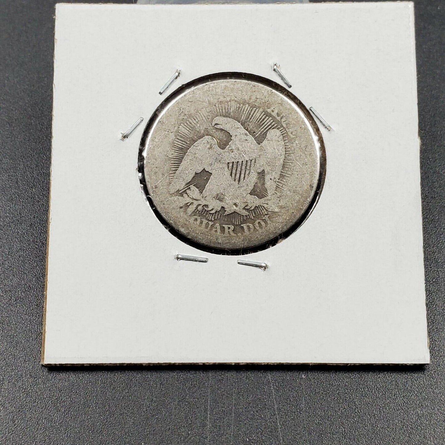 1853 P Seated Liberty Silver Quarter Coin AG Circ FULL DATE W/ Arrows