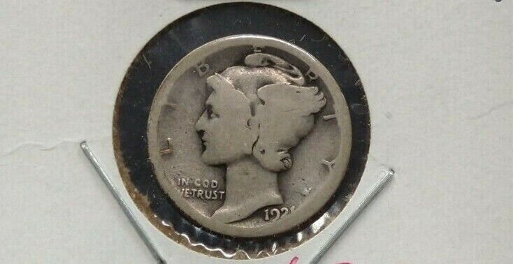 1921 P Mercury Silver Dime Coin Choice AG About Good Key Date Philadelphia