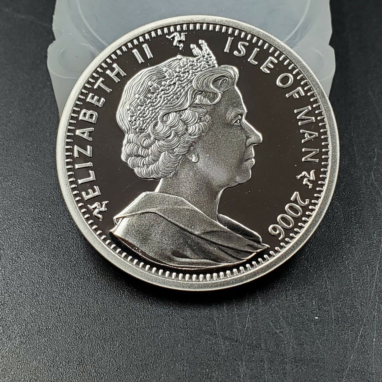 2006 Pobjoy Mint Isle of Man Silver Crown Gem Proof BATTLE OF THAPSUS CEASAR