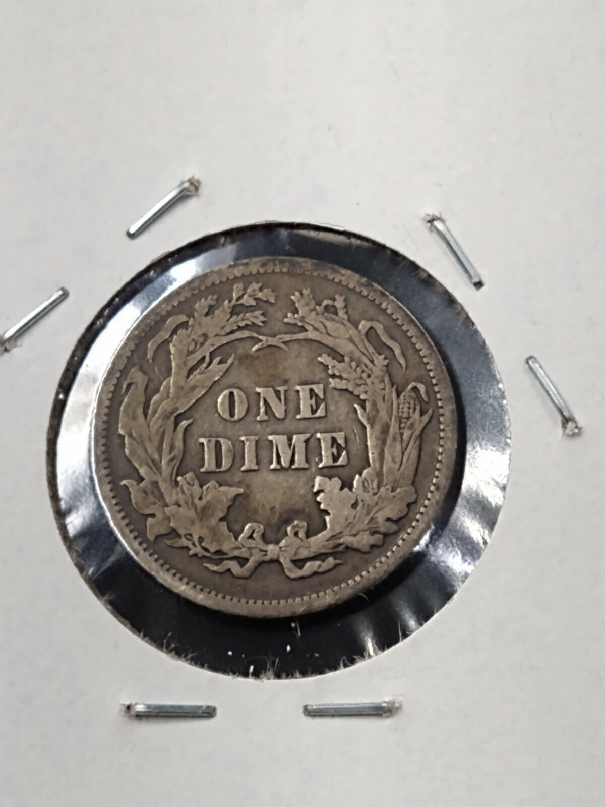 1891 P SEATED LIBERTY SILVER DIME COIN VG / FINE CIRCULATED