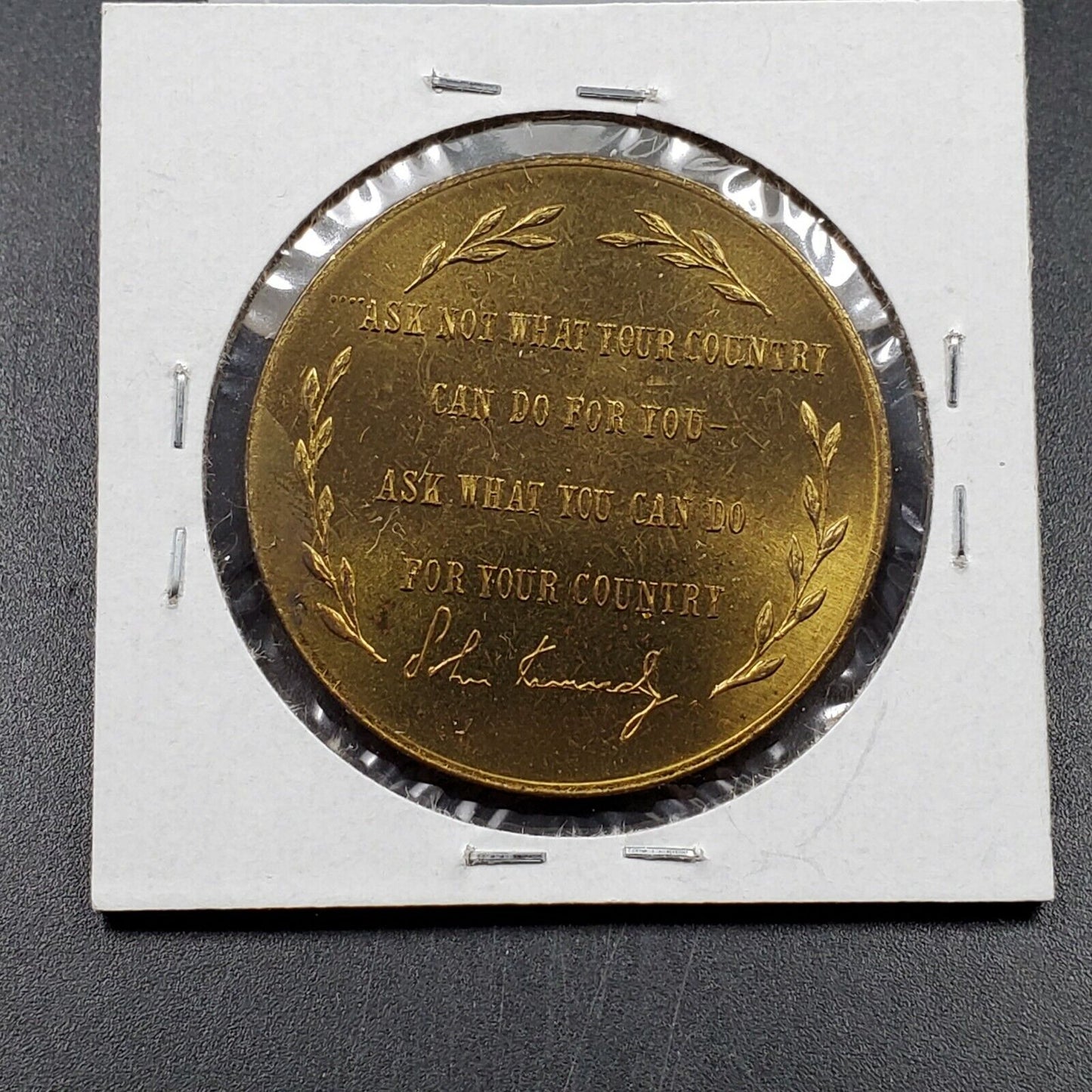 JOHN FITZGERALD KENNEDY IN MEMORIUM TOKEN 1917 1963 35th PRESIDENT USA