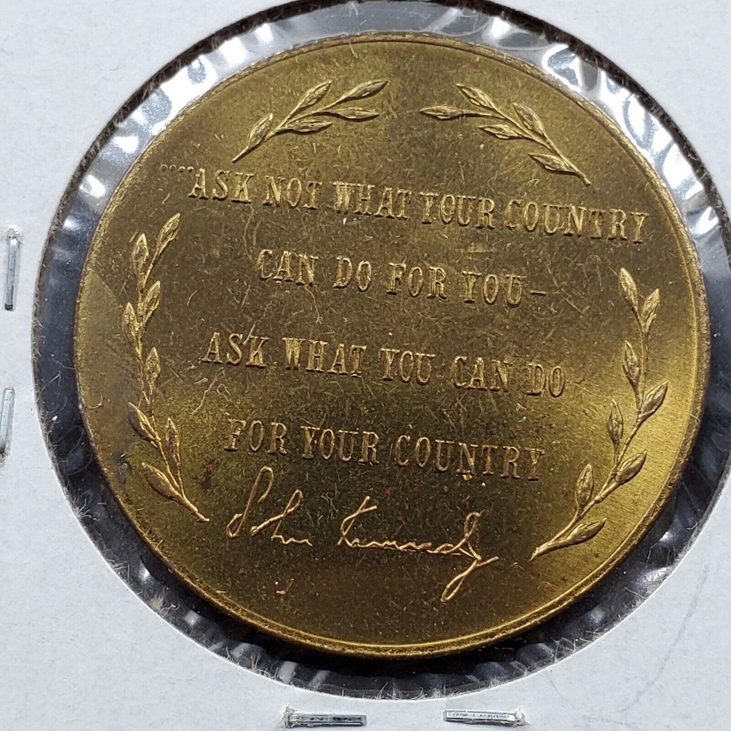 JOHN FITZGERALD KENNEDY IN MEMORIUM TOKEN 1917 1963 35th PRESIDENT USA