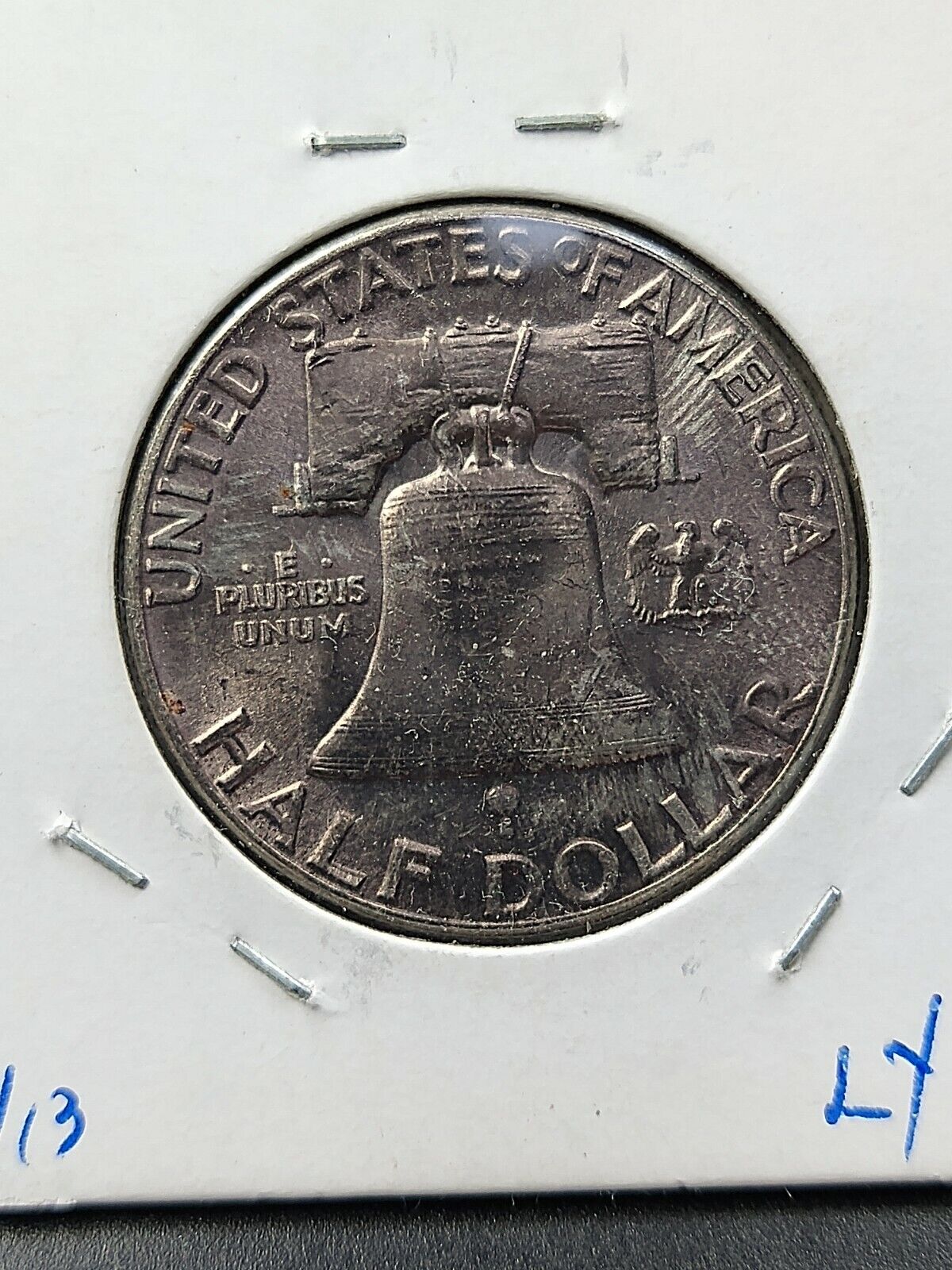 1955 P Franklin Silver 90% Half Dollar Coin BU Uncirculated Toned