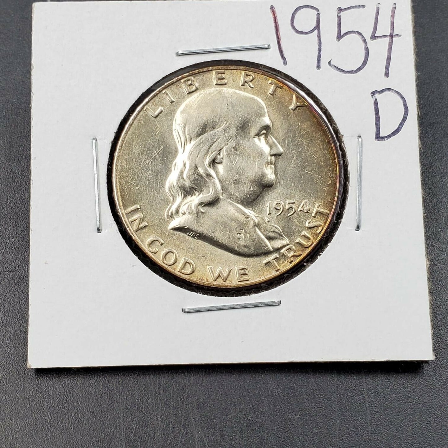 1954 P Franklin Silver 90% Half Dollar Coin AVG BU UNC Uncirculated Philadelphia