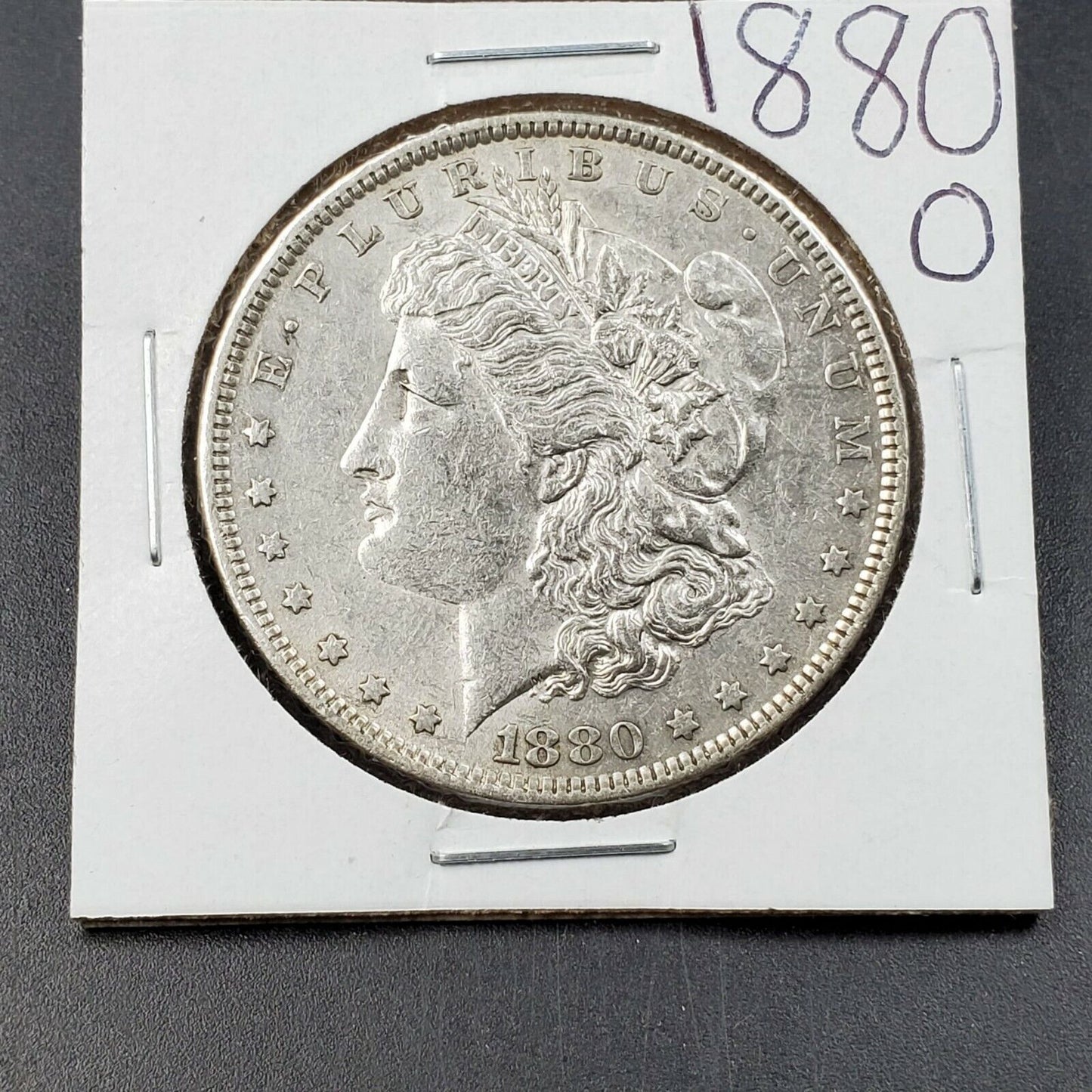 1880 O $1 Morgan Silver Eagle Dollar Coin CHOICE AU About UNC Circulated