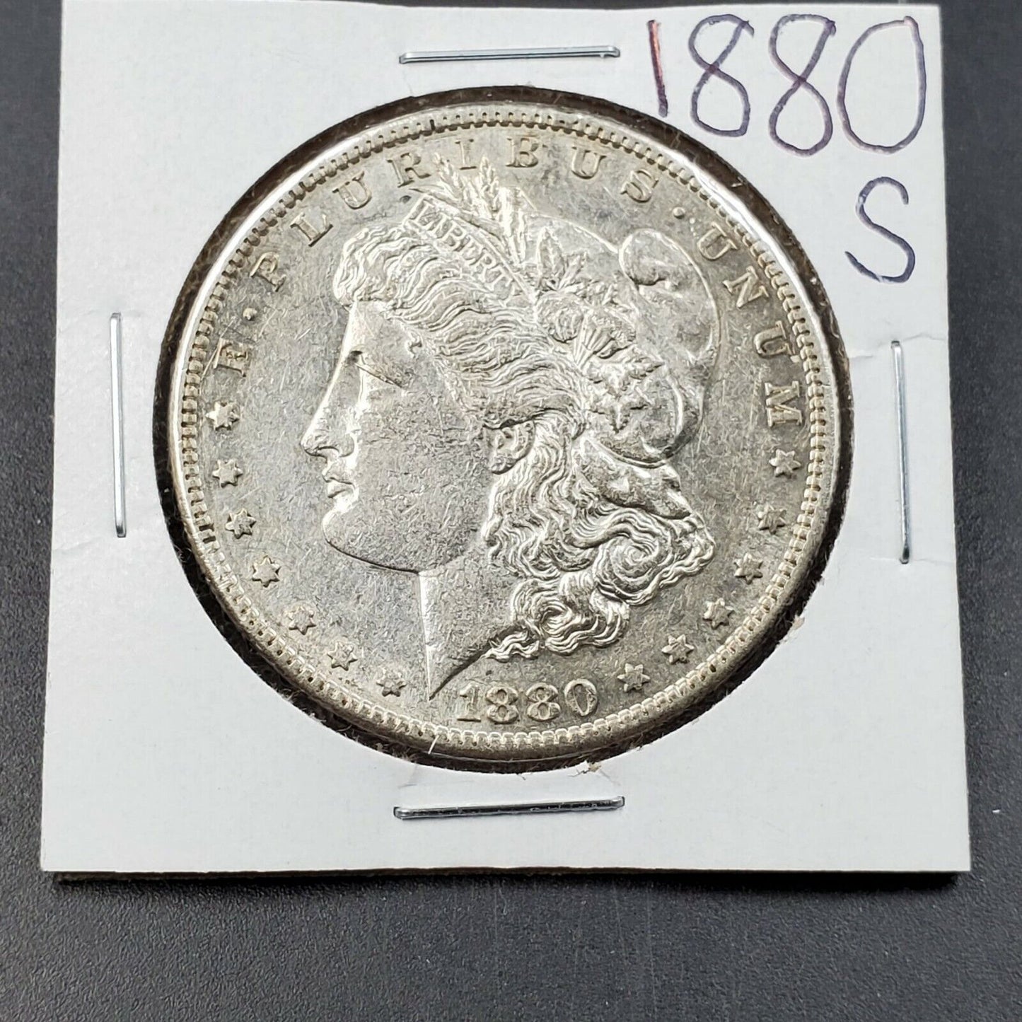 1880 S $1 Morgan Silver Eagle Dollar Coin CHOICE AU About UNC Circulated