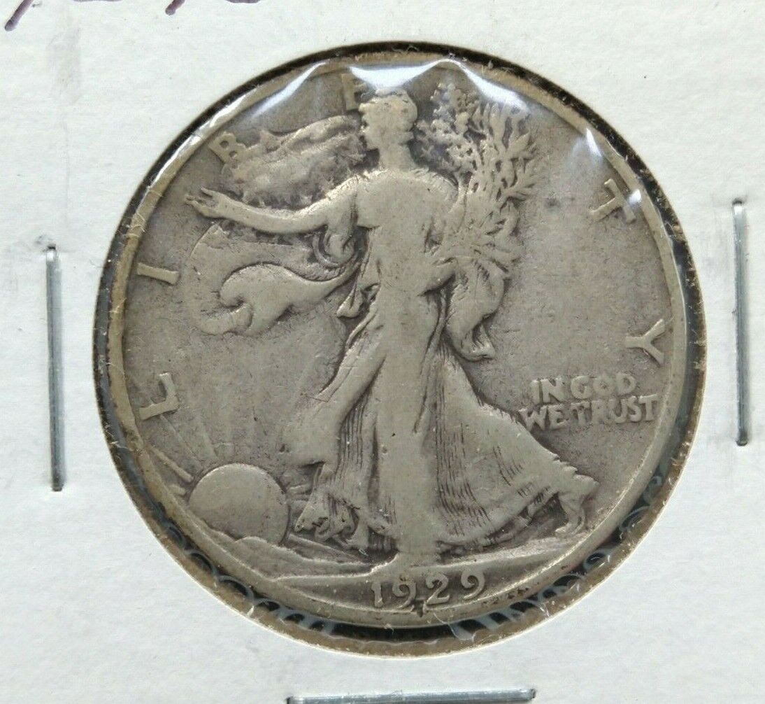 1929 S Walking Liberty Silver Eagle Coin Average VF VERY FINE Circulated