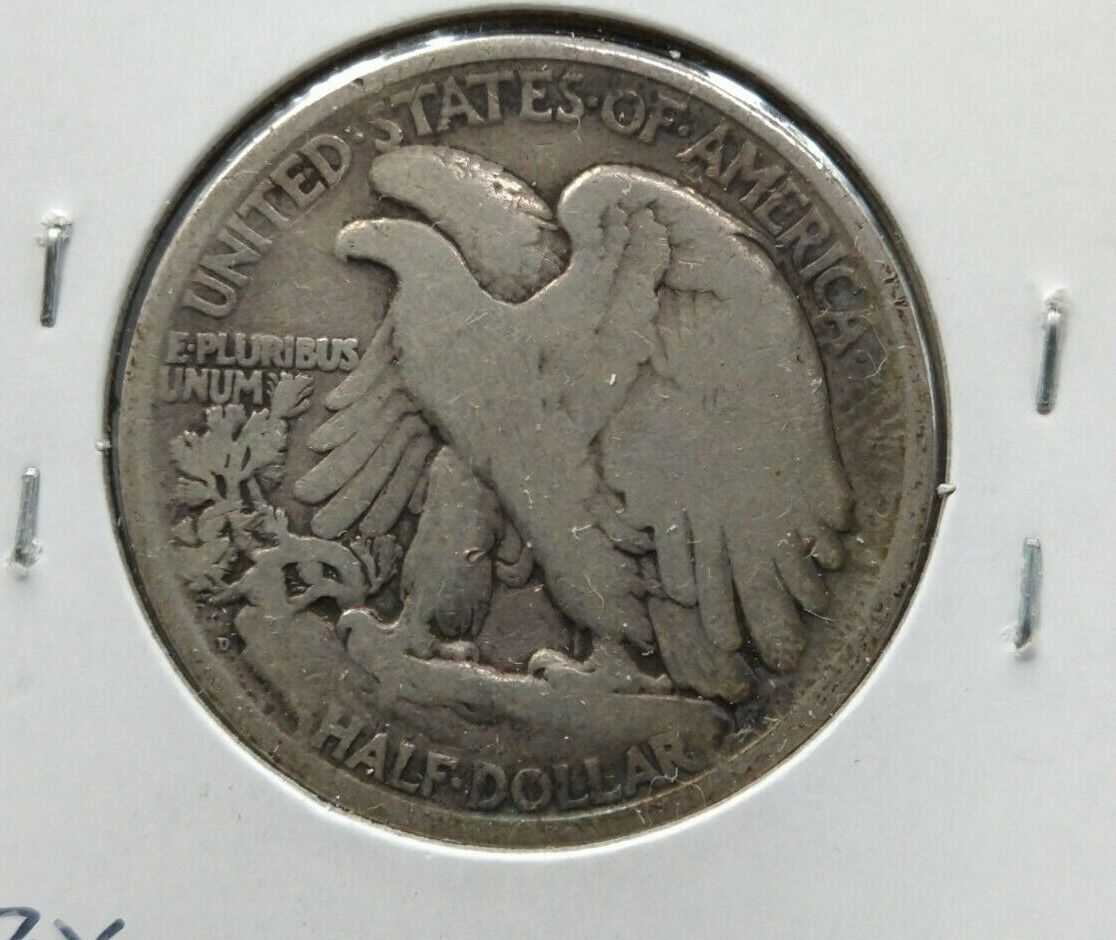 1918 D Walking Liberty Silver Eagle Coin Choice VG VERY GOOD / FINE Circulated