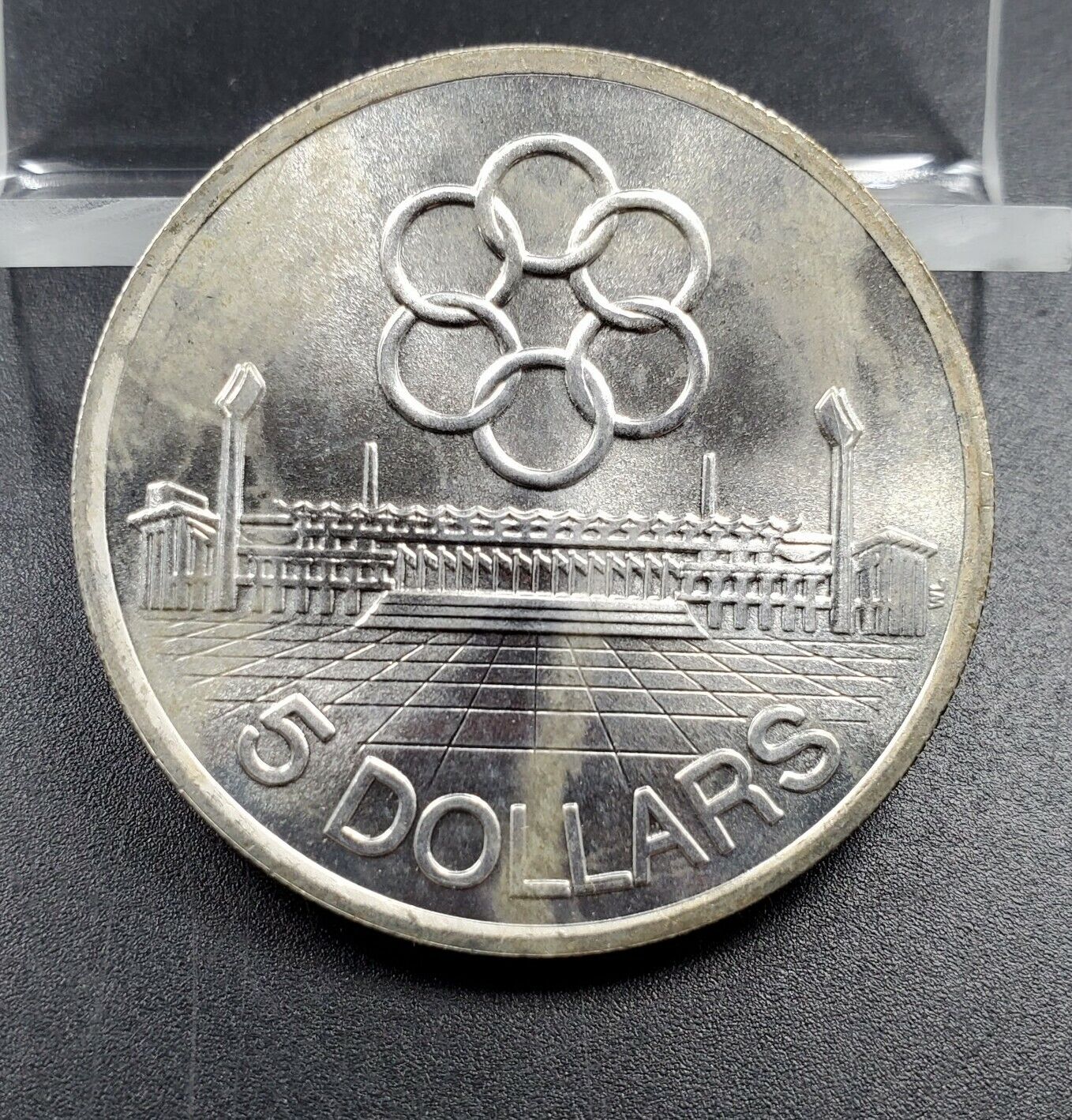 1973 Singapore 7th SEAP Games 5 Dollars Silver coin GEM BU UNC