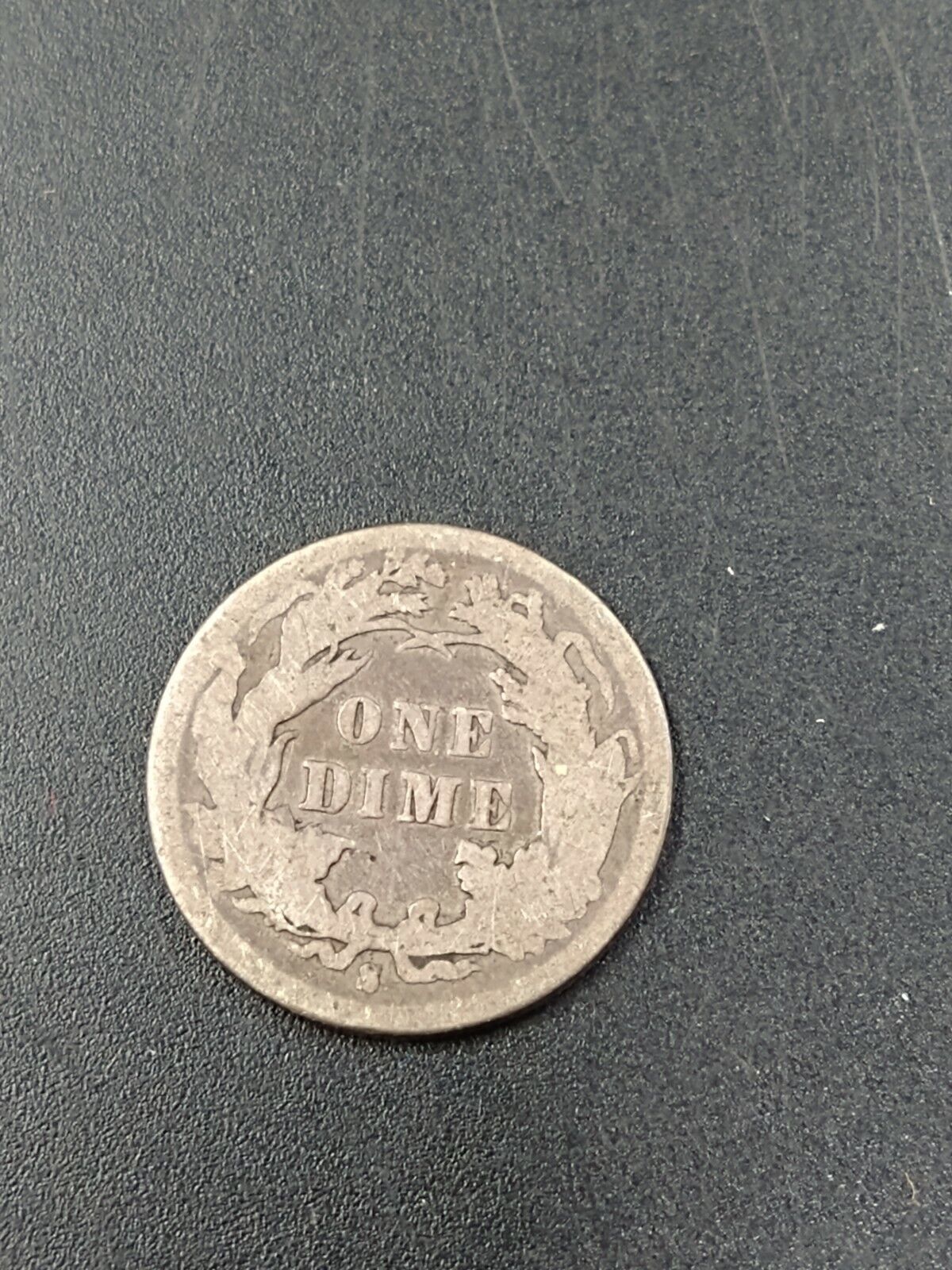 1887 S Liberty seated dime San Francisco circulated AG / G GOOD