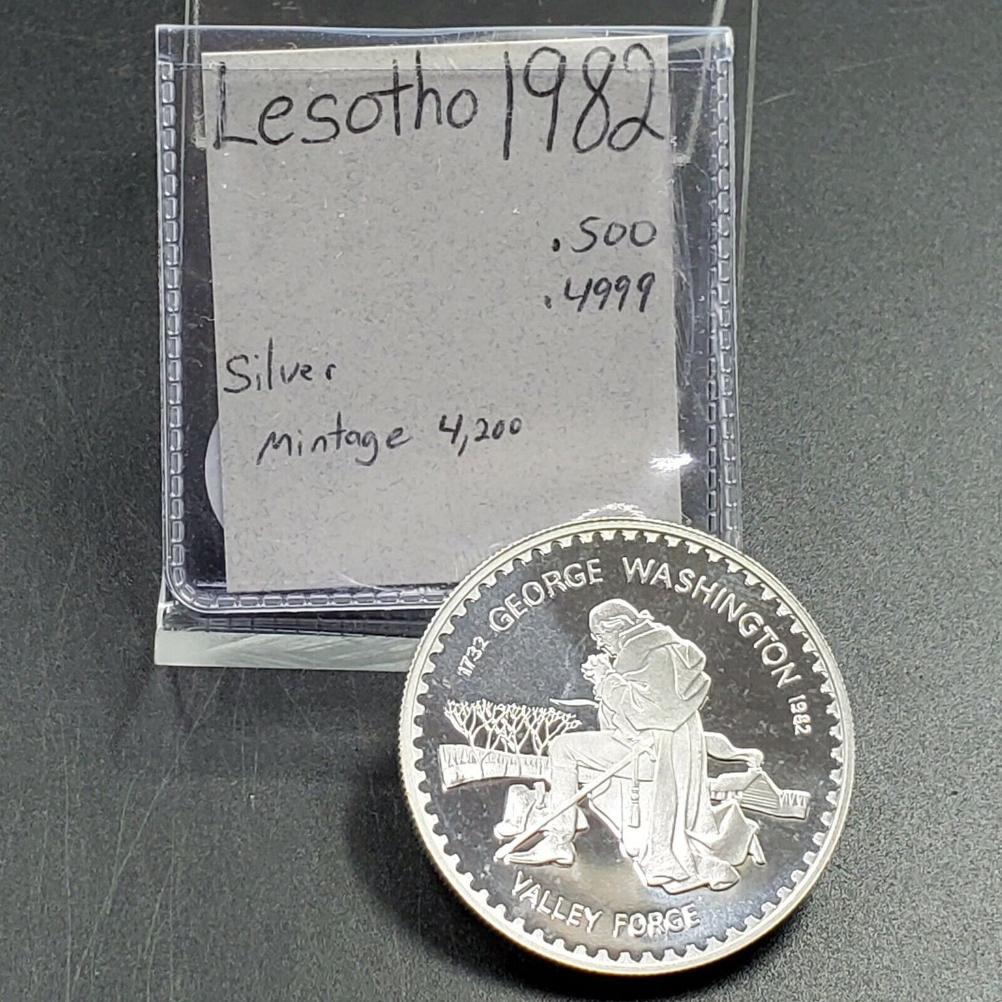 1982 Lesotho 10 Maloti Proof Silver Coin